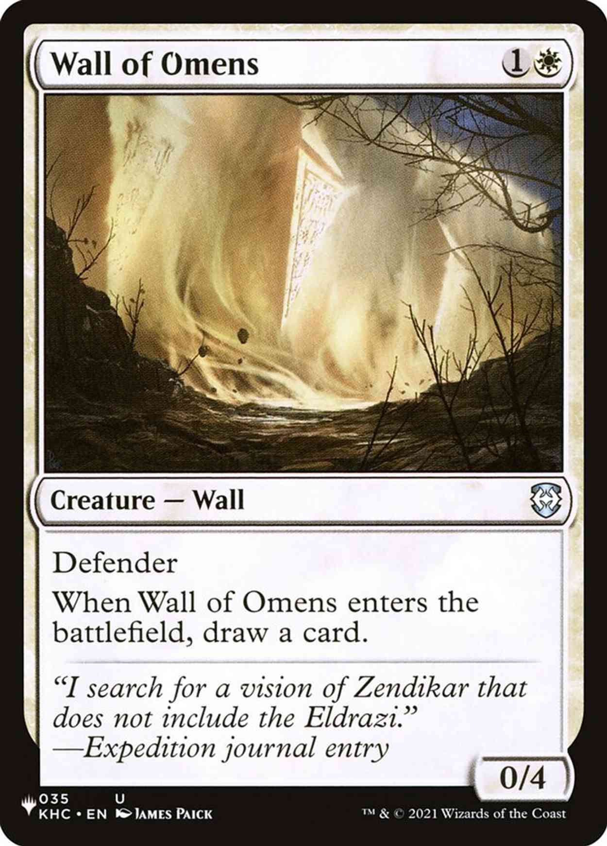 Wall of Omens (KHC) magic card front
