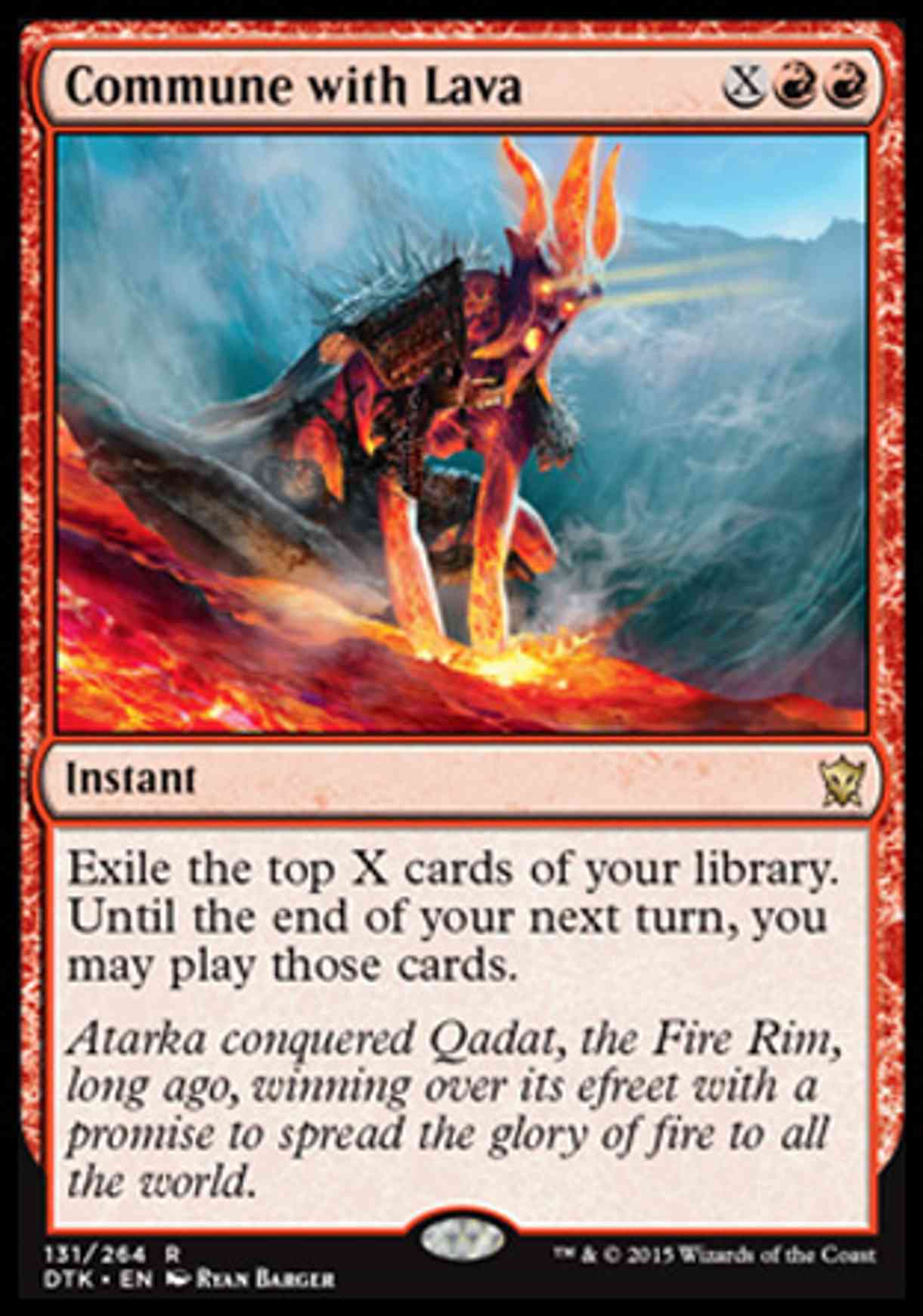 Commune with Lava magic card front