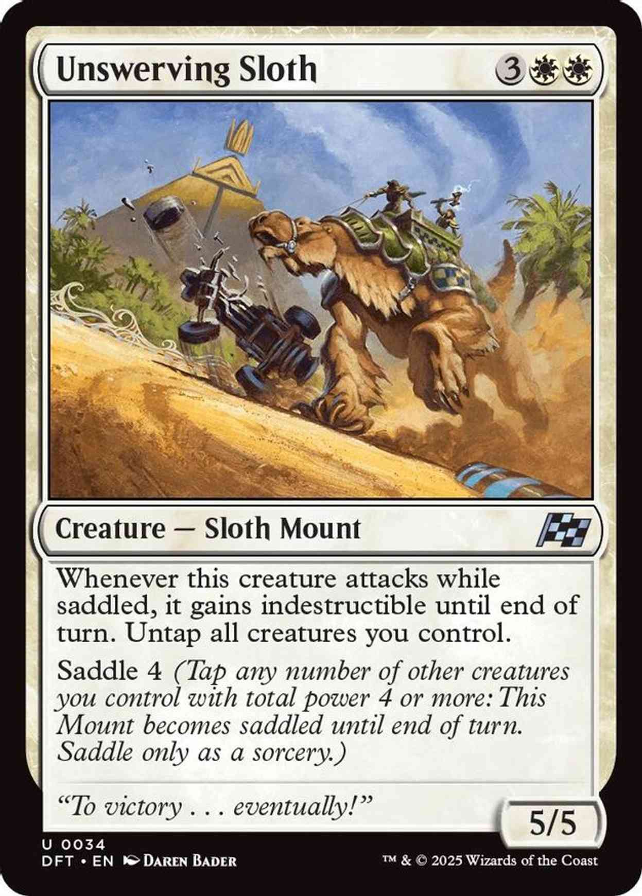 Unswerving Sloth magic card front