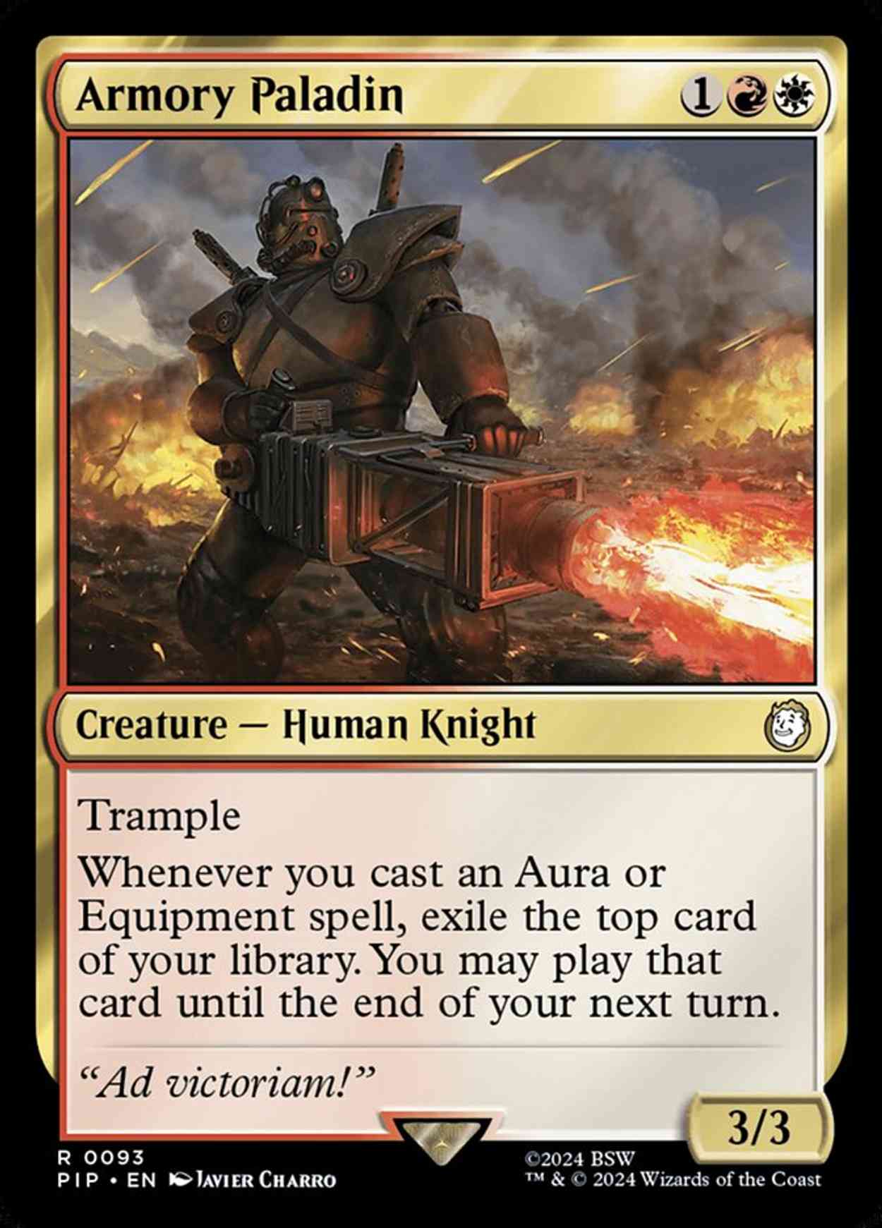 Armory Paladin magic card front