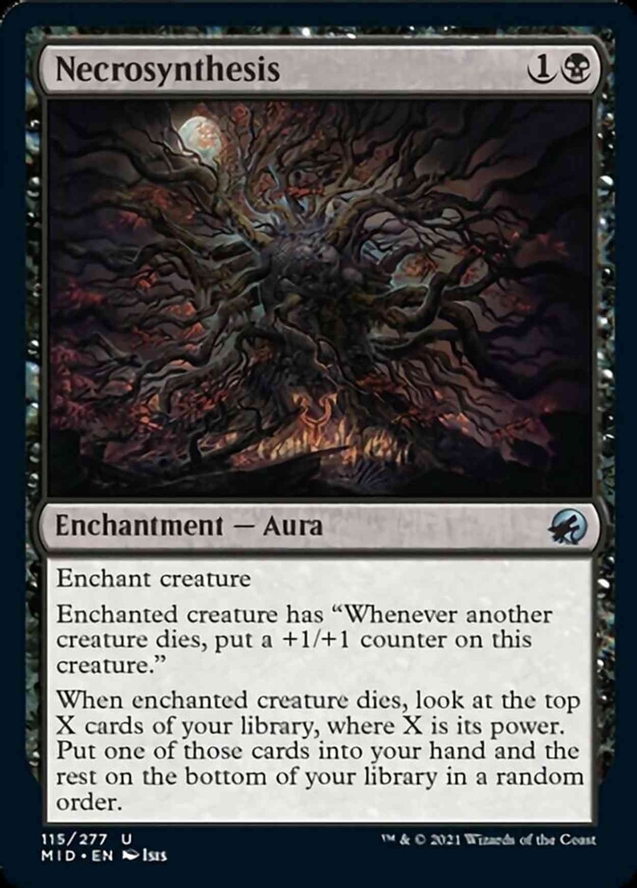 Necrosynthesis magic card front