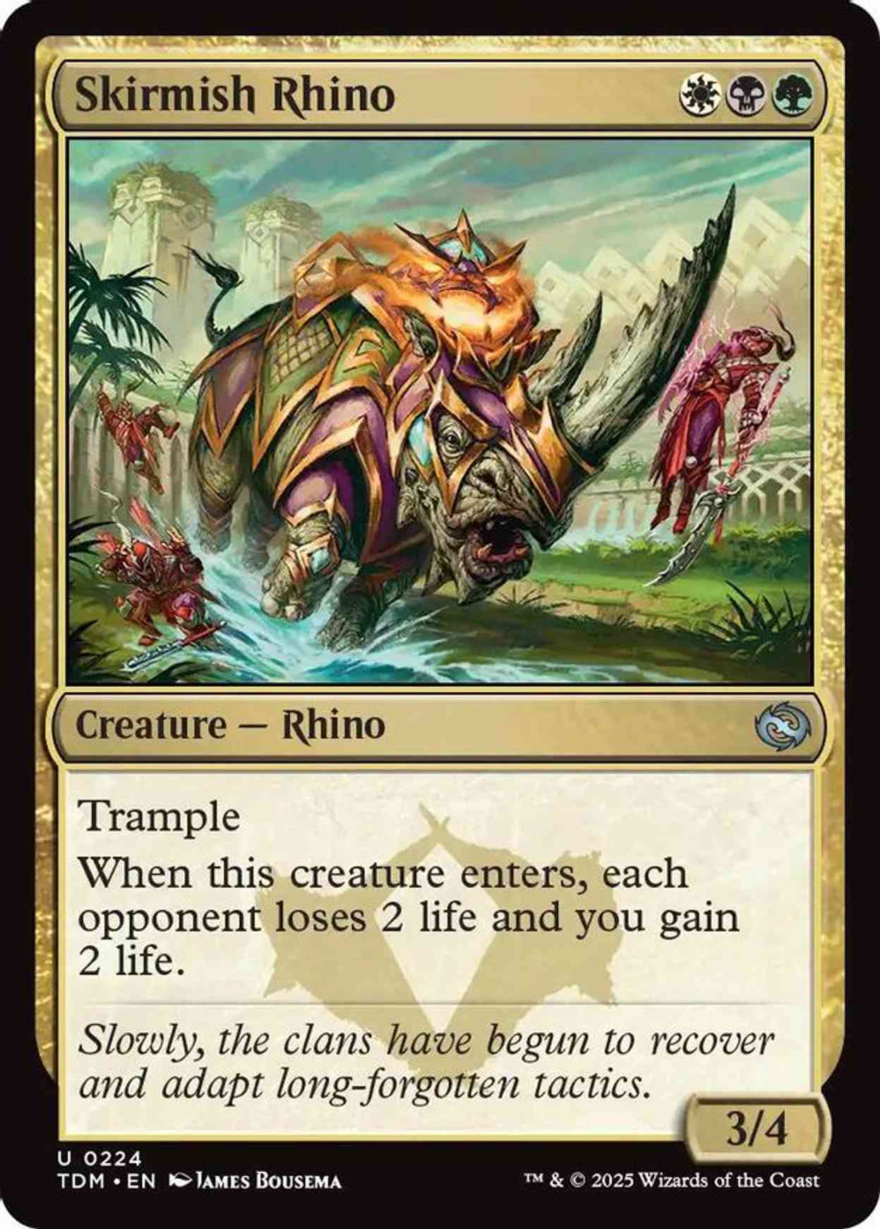 Skirmish Rhino magic card front