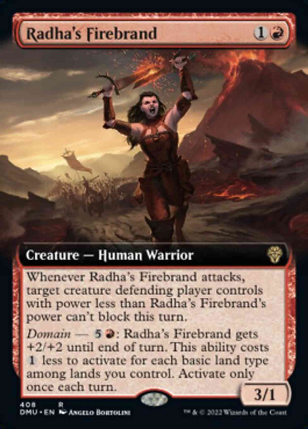 Radha's Firebrand (Extended Art) magic card front