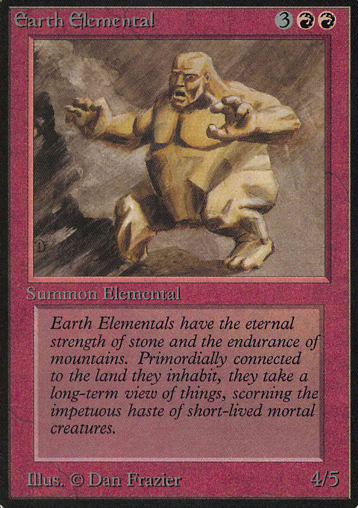 Earth Elemental magic card front