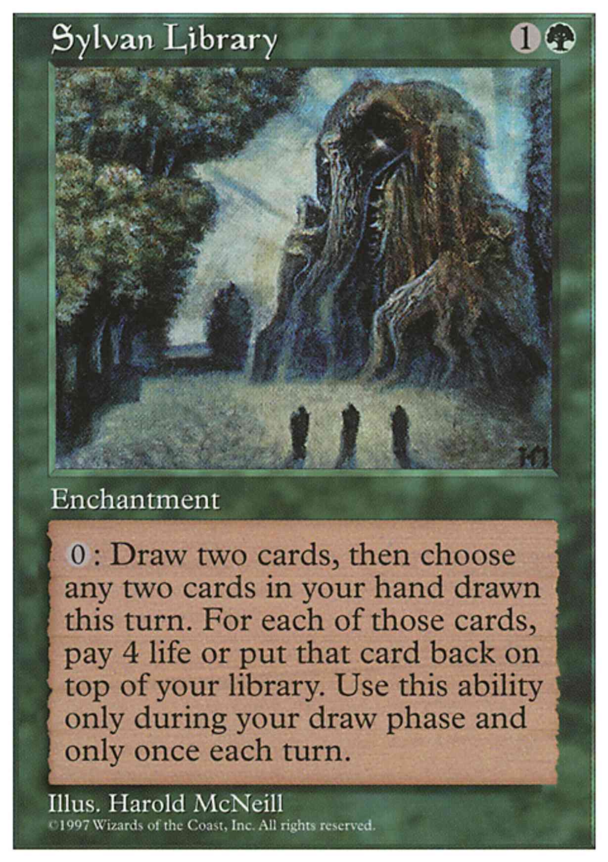 Sylvan Library magic card front