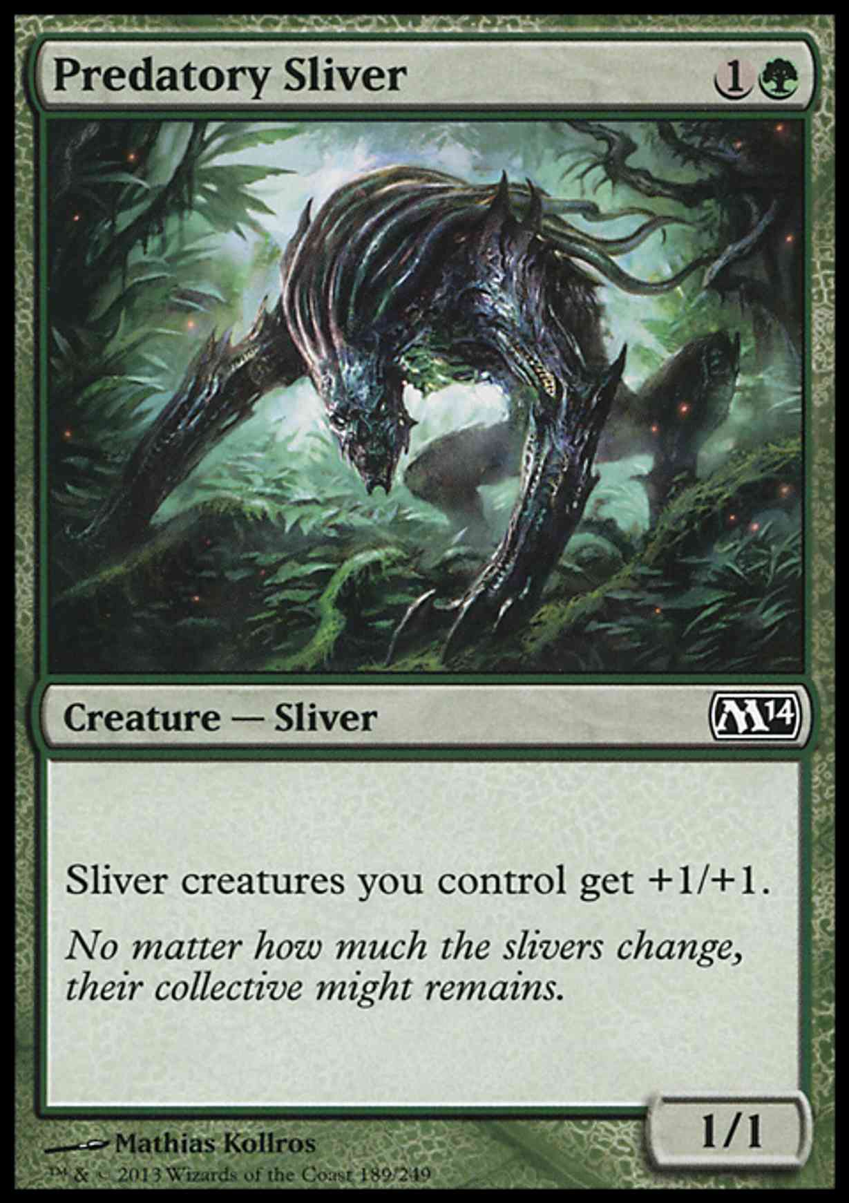 Predatory Sliver magic card front