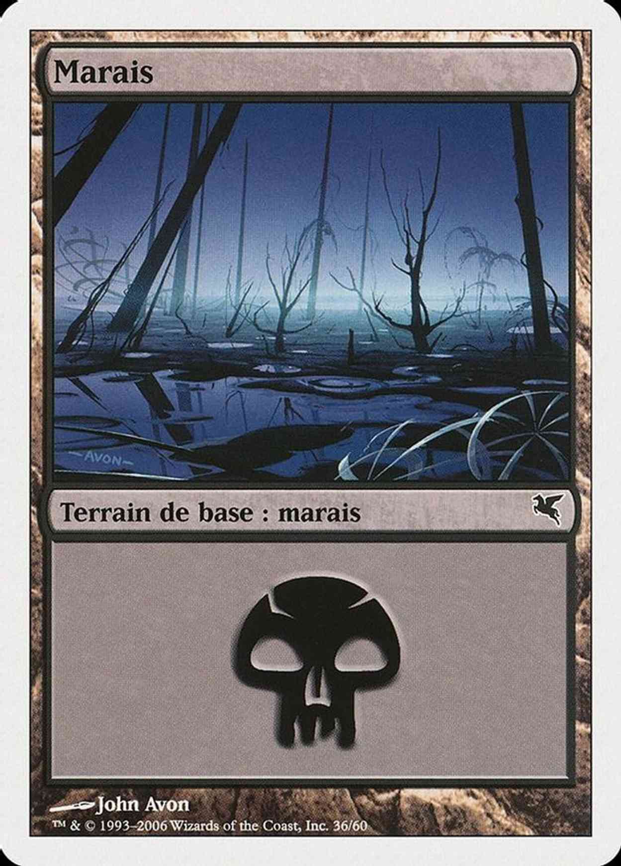 Swamp (French) - "Marais" (A36) magic card front