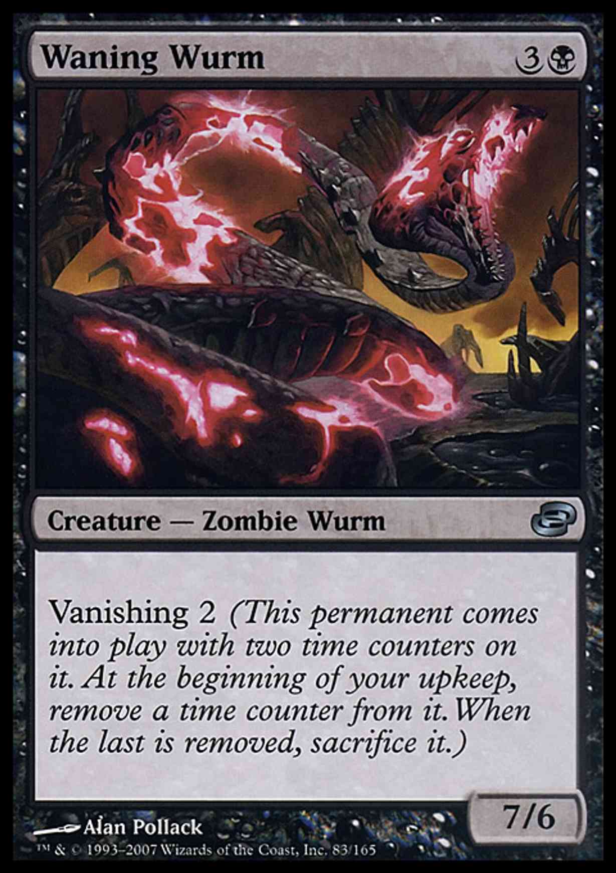 Waning Wurm magic card front