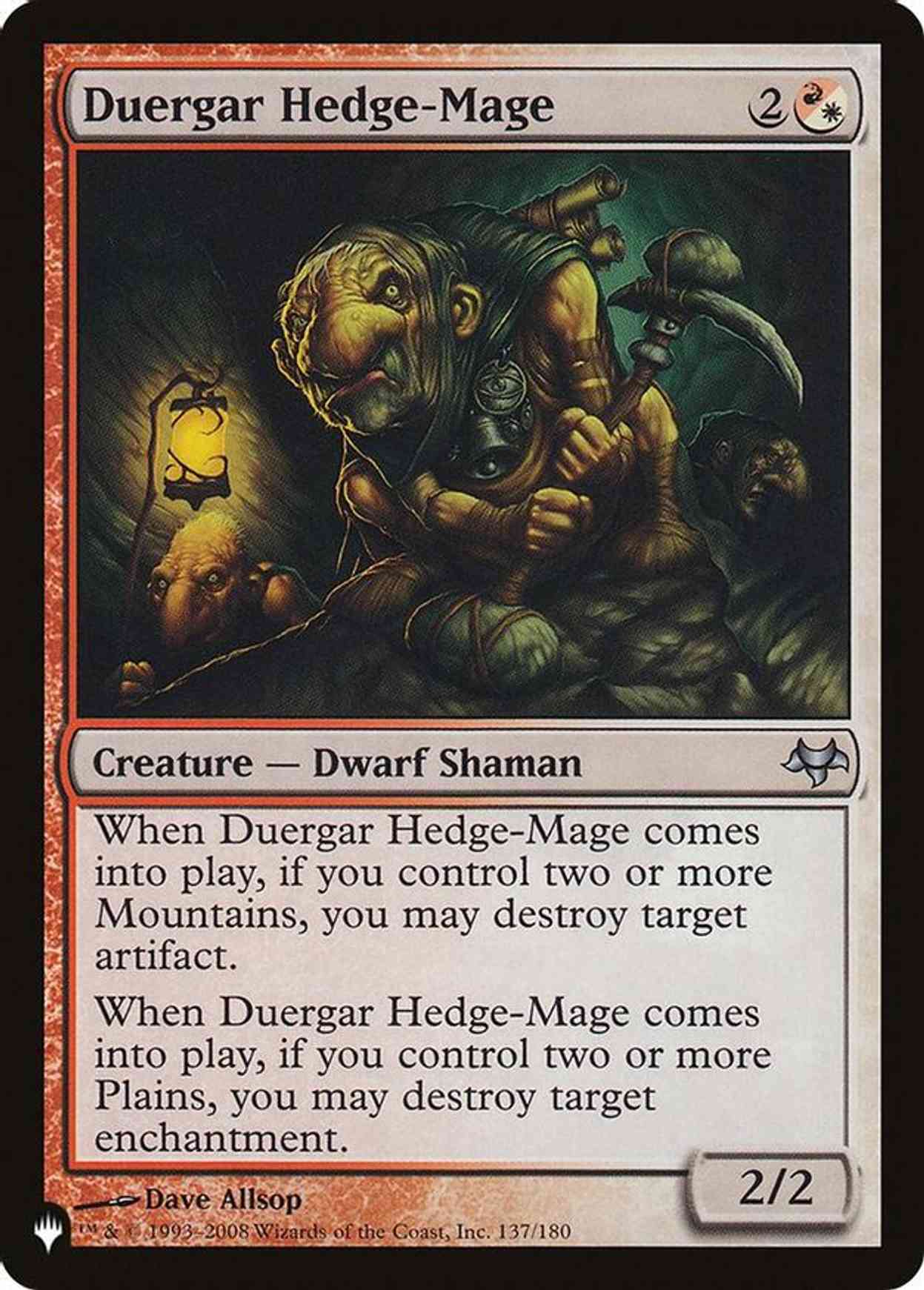 Duergar Hedge-Mage magic card front