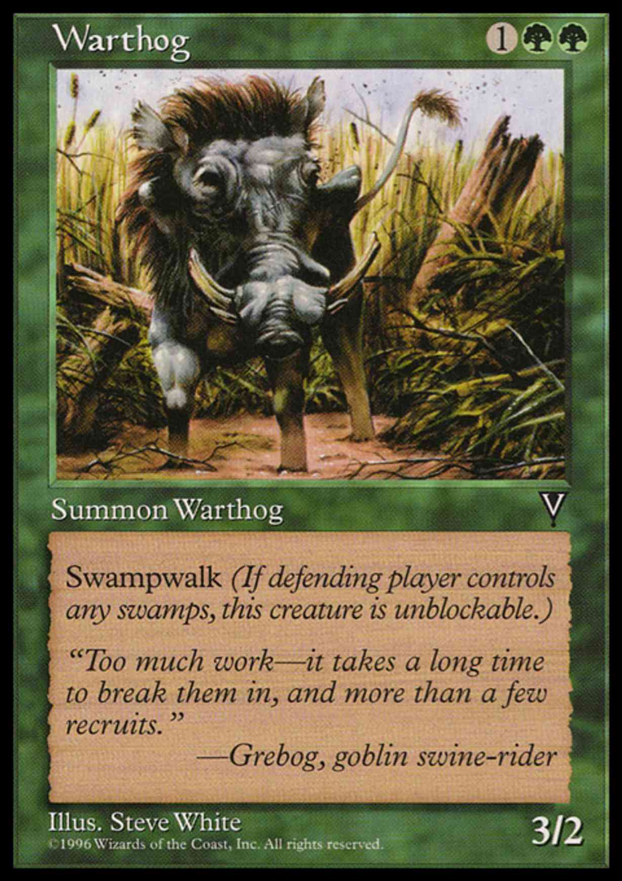 Warthog magic card front