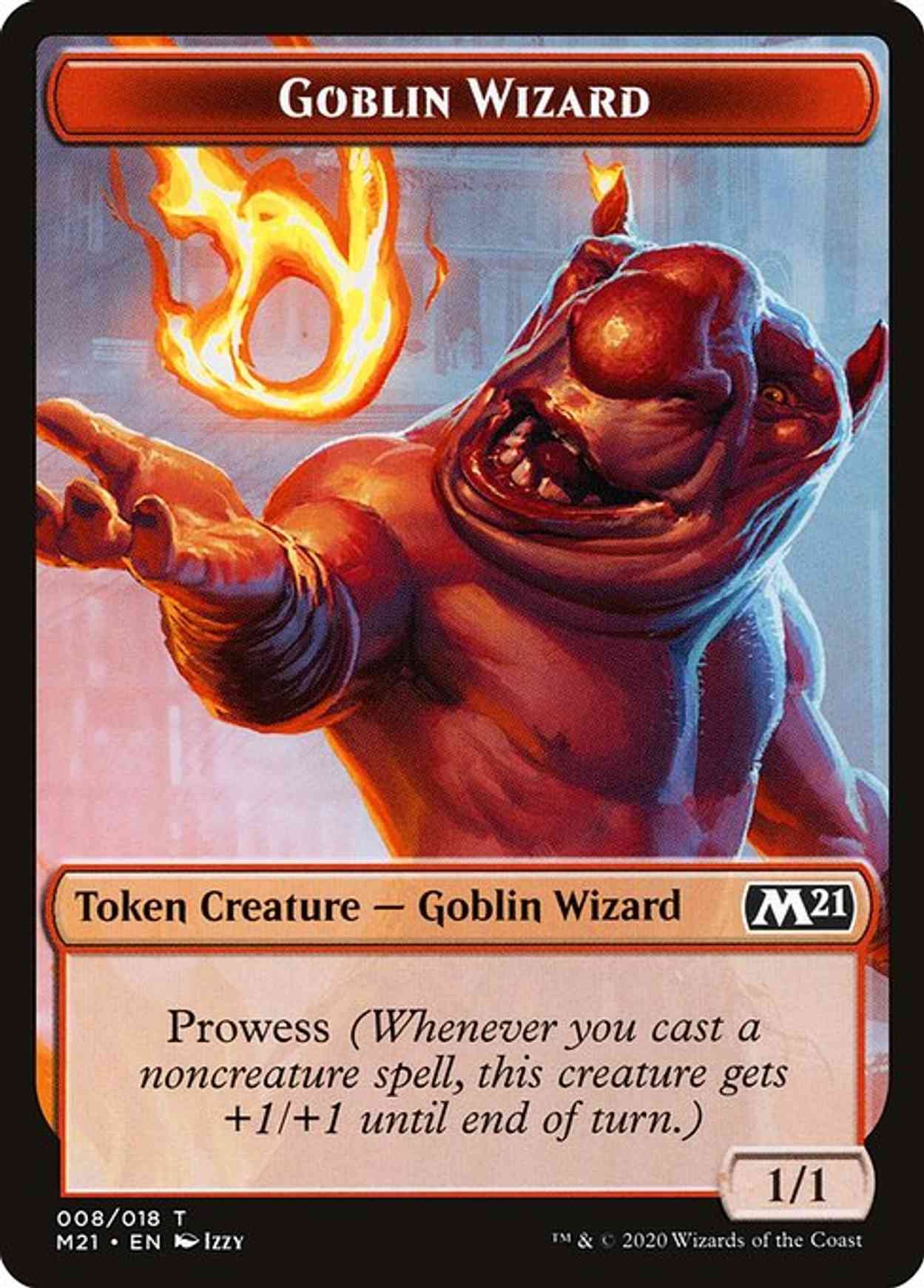 Goblin Wizard // Knight Double-sided Token magic card front