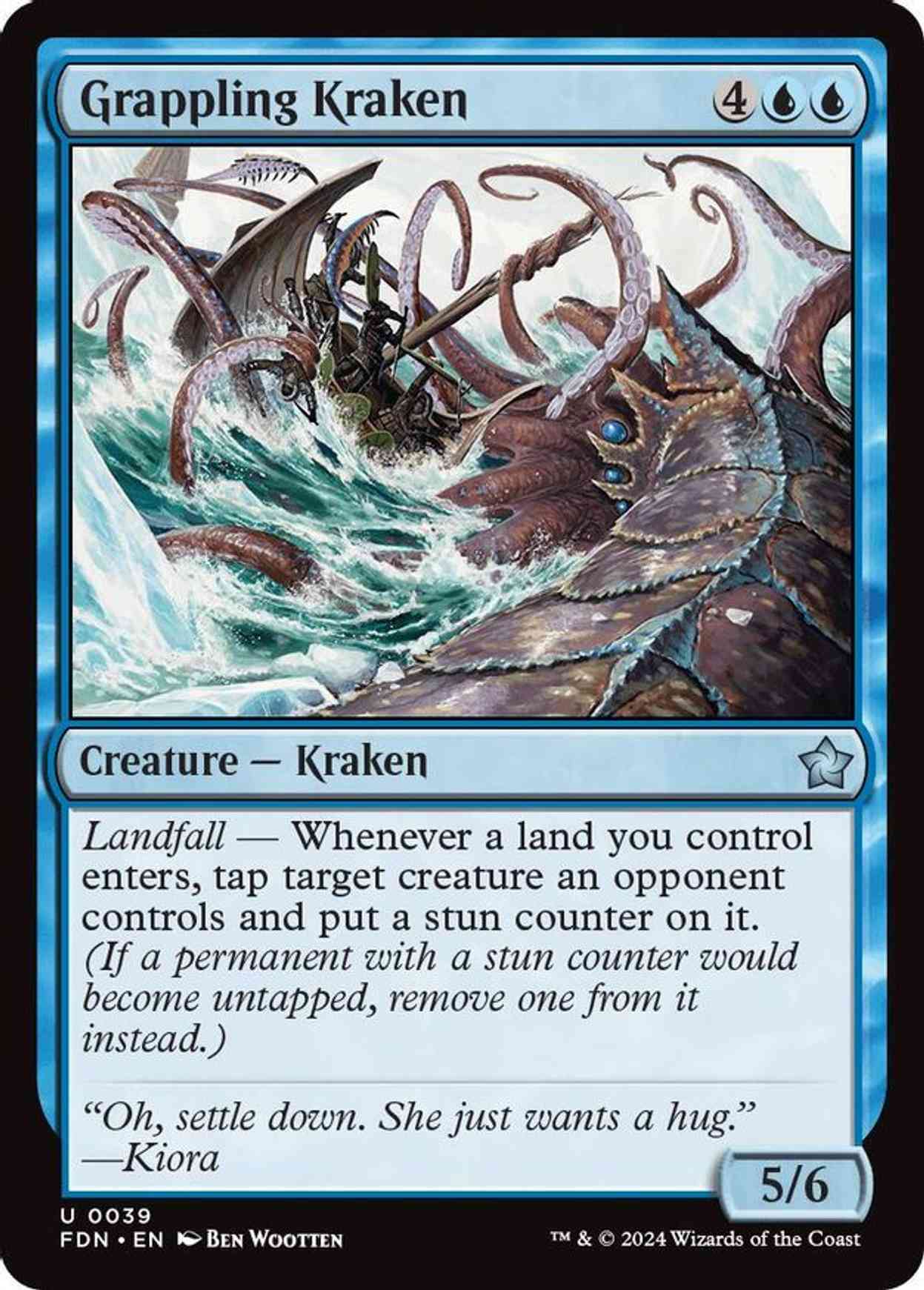 Grappling Kraken magic card front