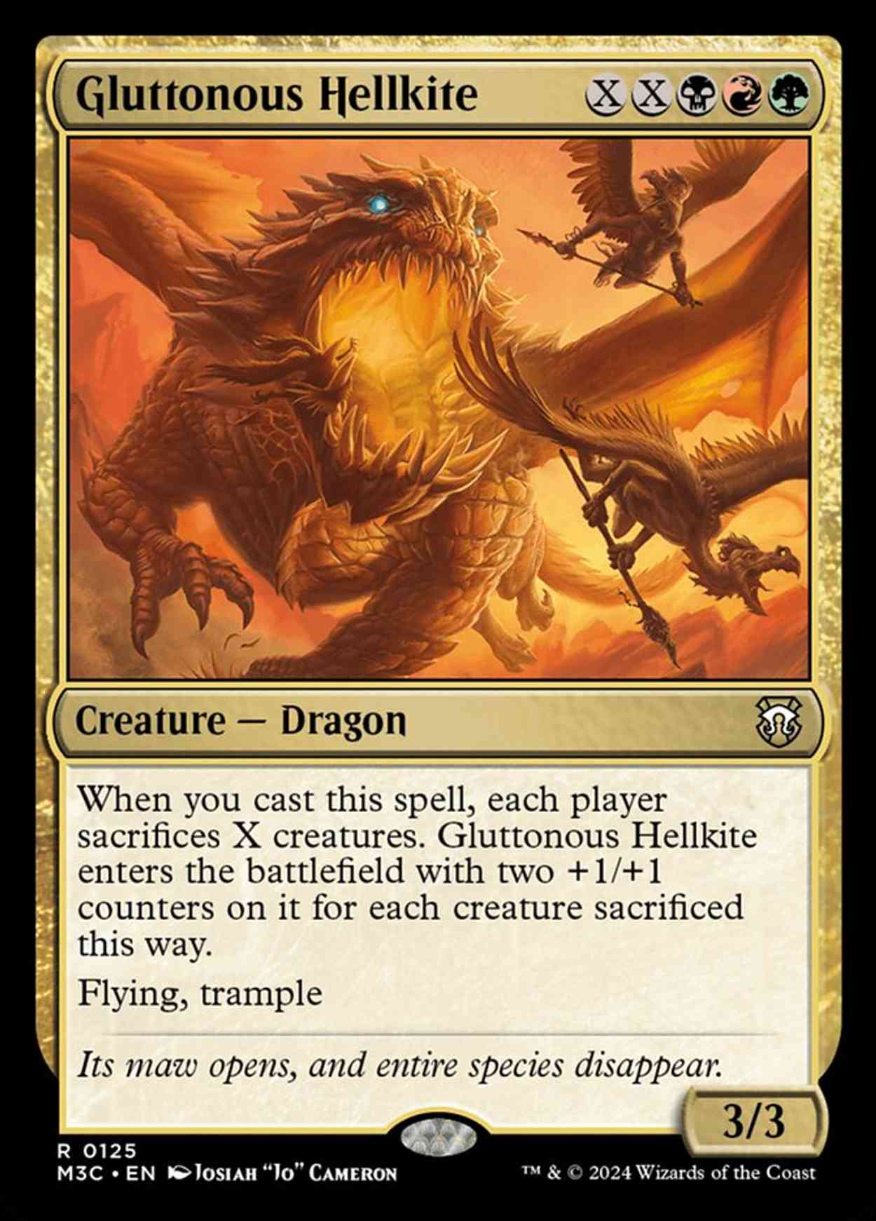 Gluttonous Hellkite magic card front