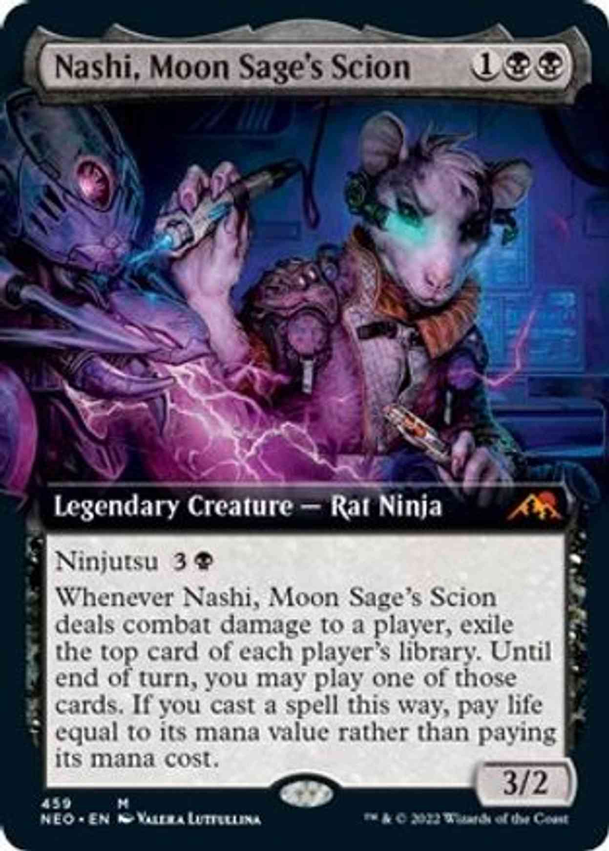 Nashi, Moon Sage's Scion (Extended Art) magic card front