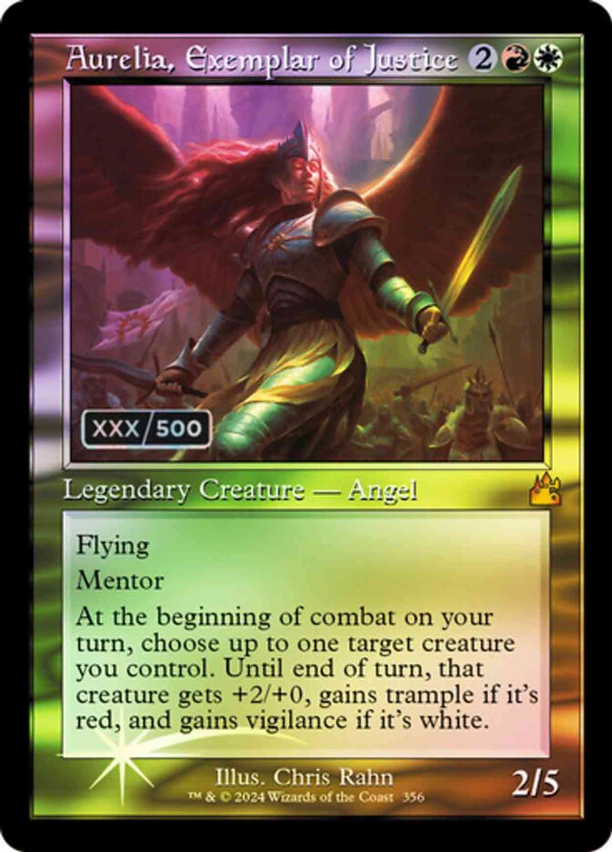 Aurelia, Exemplar of Justice (Retro Frame) (Serial Numbered) magic card front