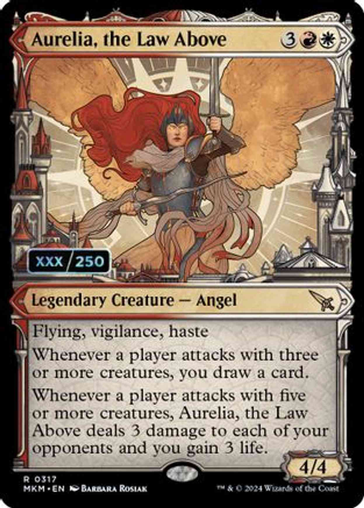 Aurelia, the Law Above (Serial Numbered) magic card front