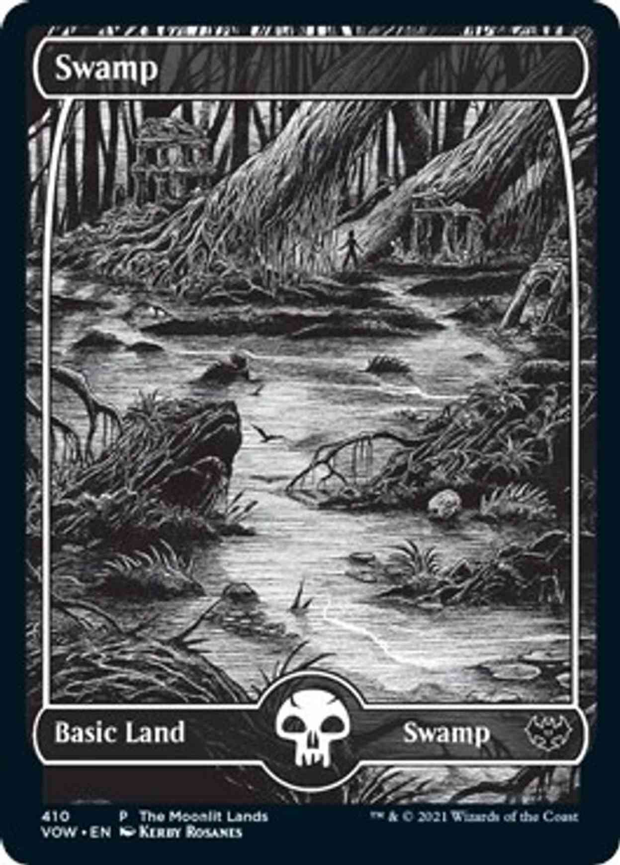 Swamp (Moonlit Land) (Foil Etched) magic card front