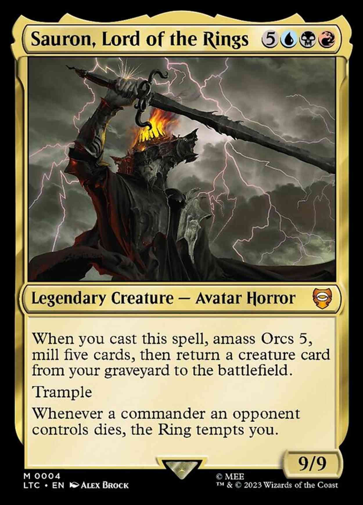 Sauron, Lord of the Rings magic card front