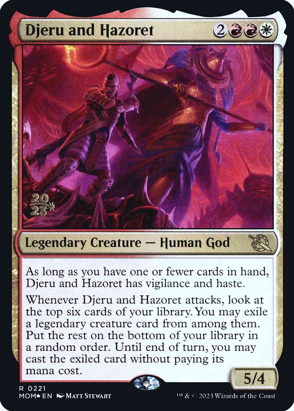 Djeru and Hazoret magic card front