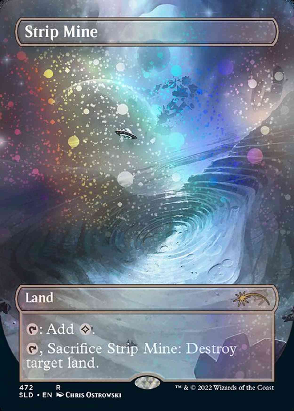 Strip Mine (Borderless) (Galaxy Foil) magic card front