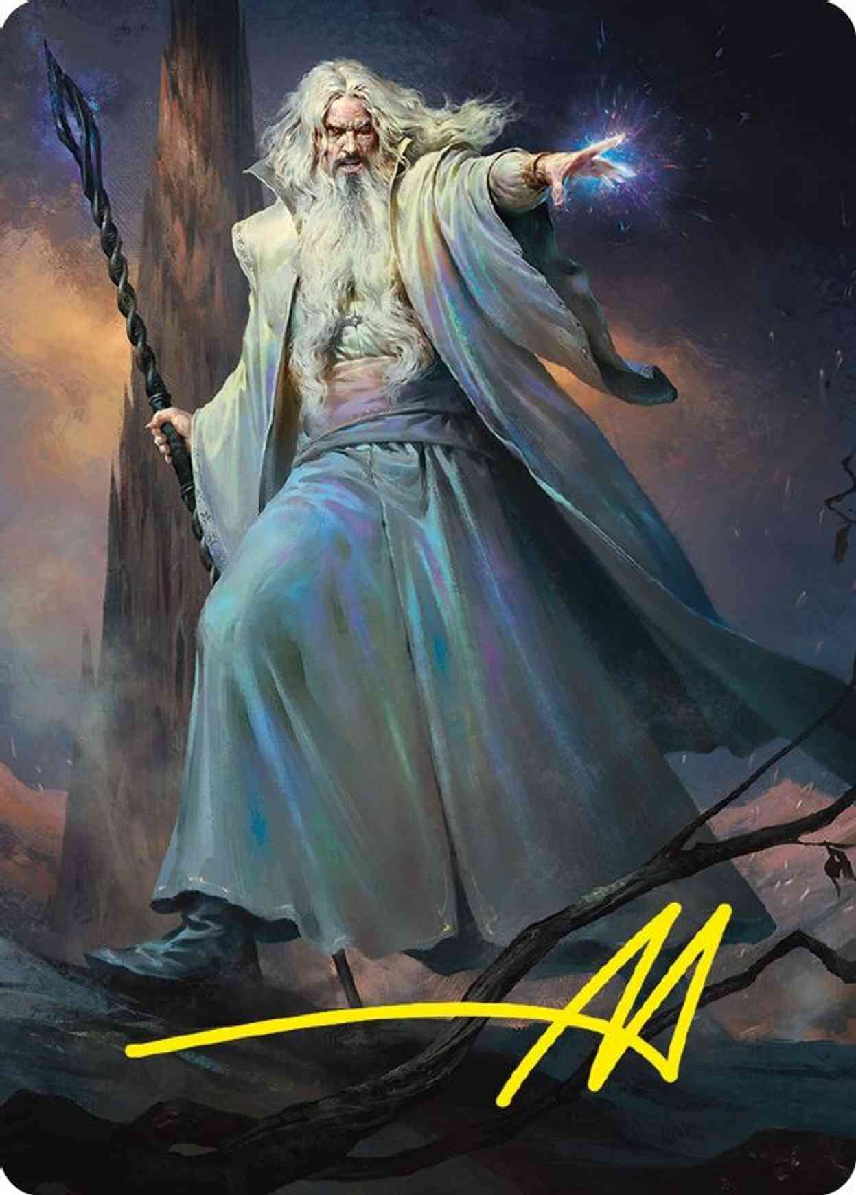 Saruman of Many Colors Art Card (Gold-Stamped Signature) magic card front