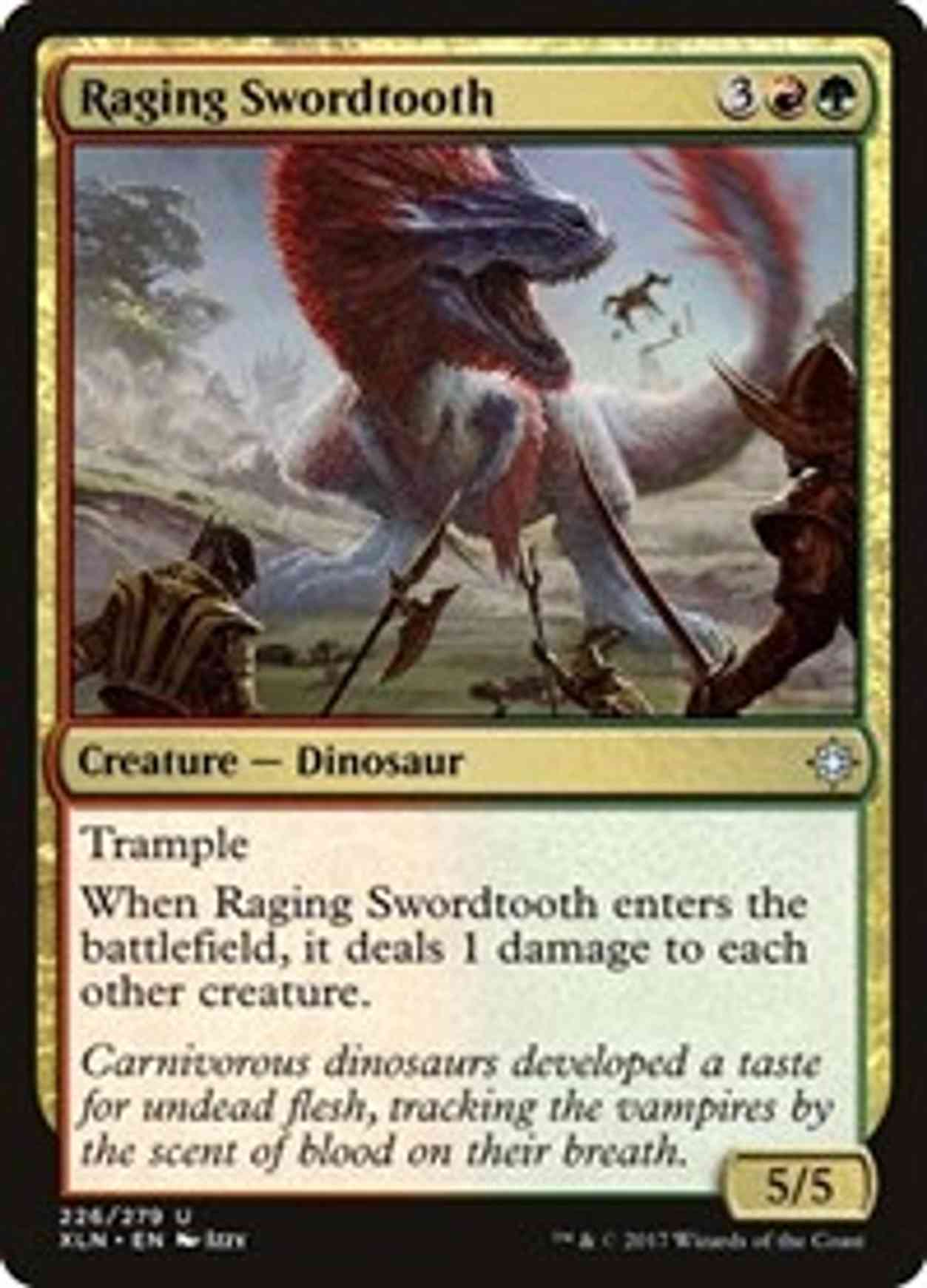 Raging Swordtooth magic card front