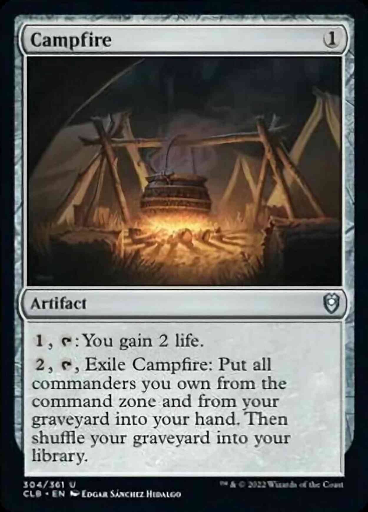 Campfire magic card front