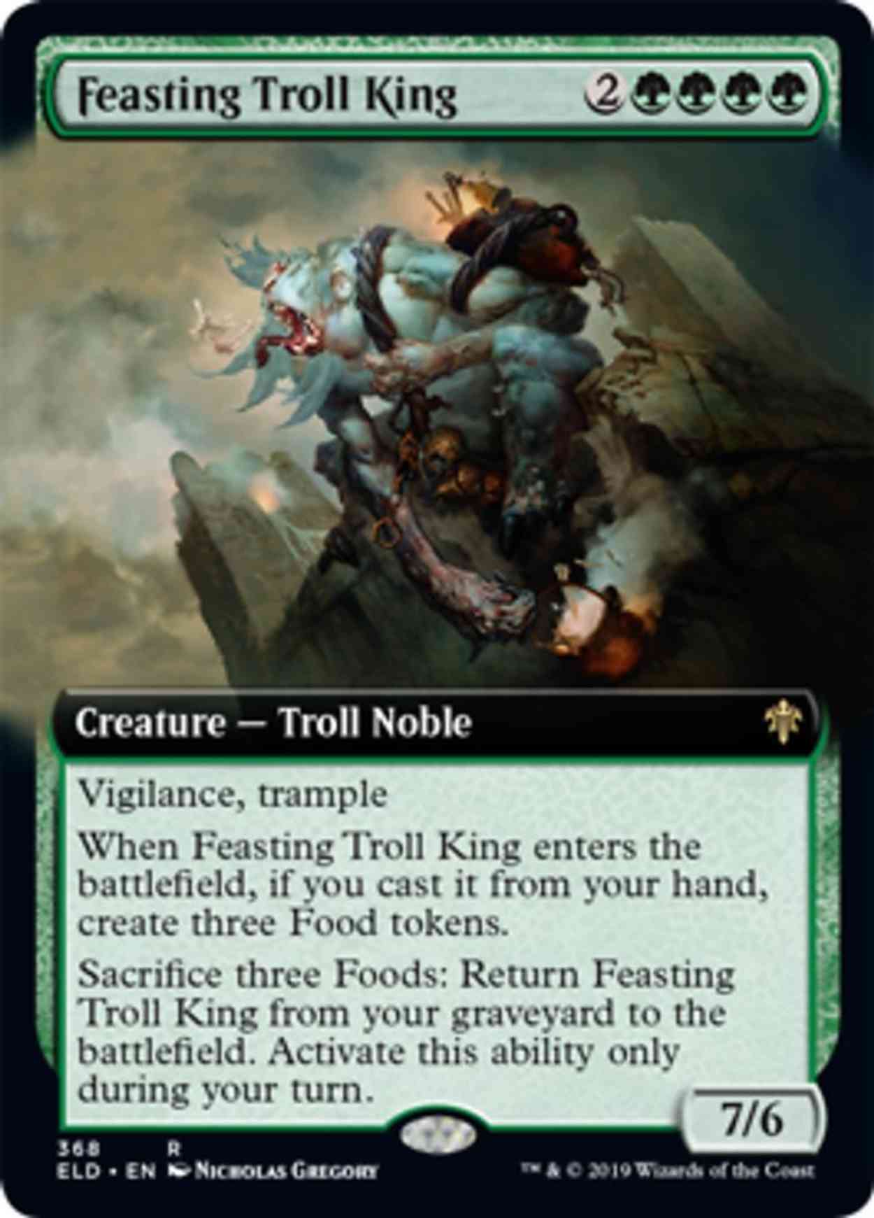 Feasting Troll King (Extended Art) magic card front