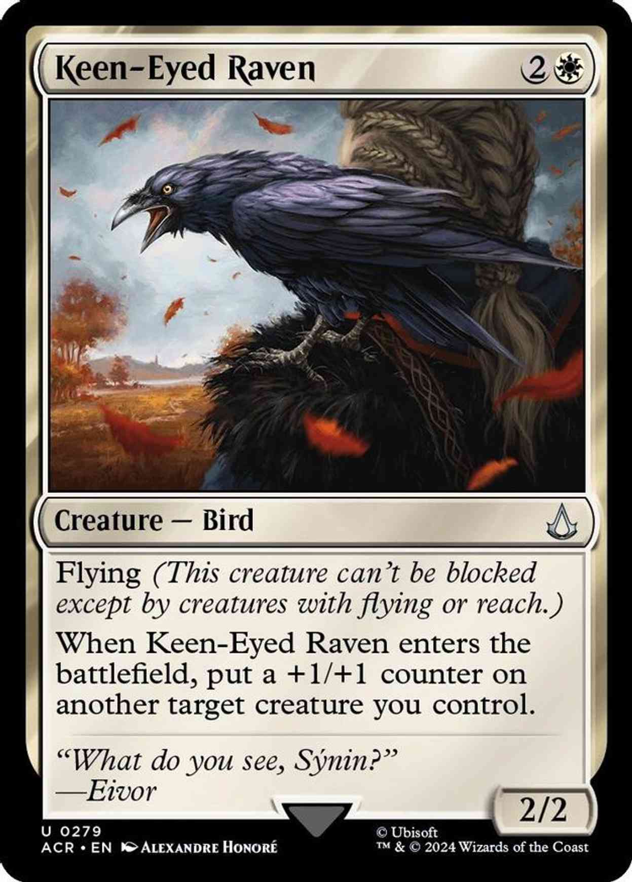 Keen-Eyed Raven magic card front