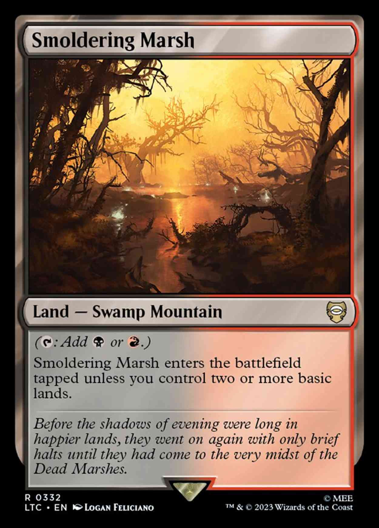 Smoldering Marsh magic card front