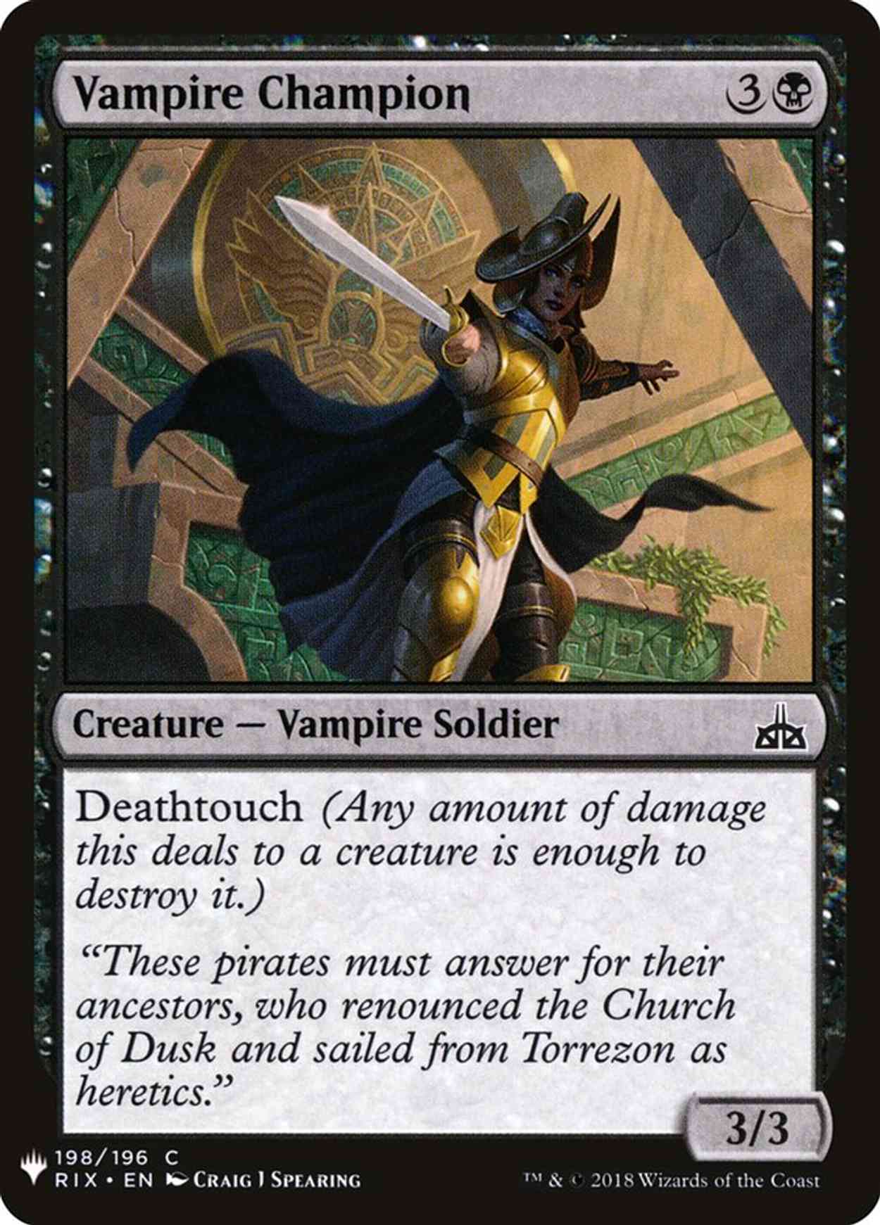 Vampire Champion magic card front