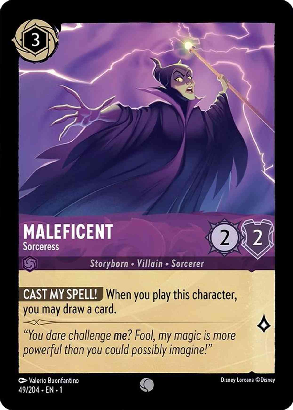 Maleficent - Sorceress magic card front