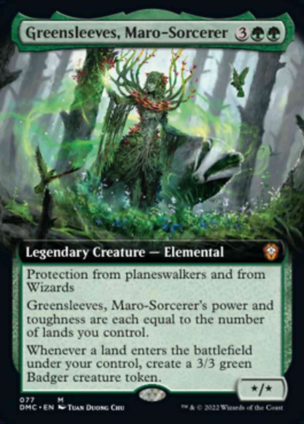 Greensleeves, Maro-Sorcerer (Extended Art) magic card front