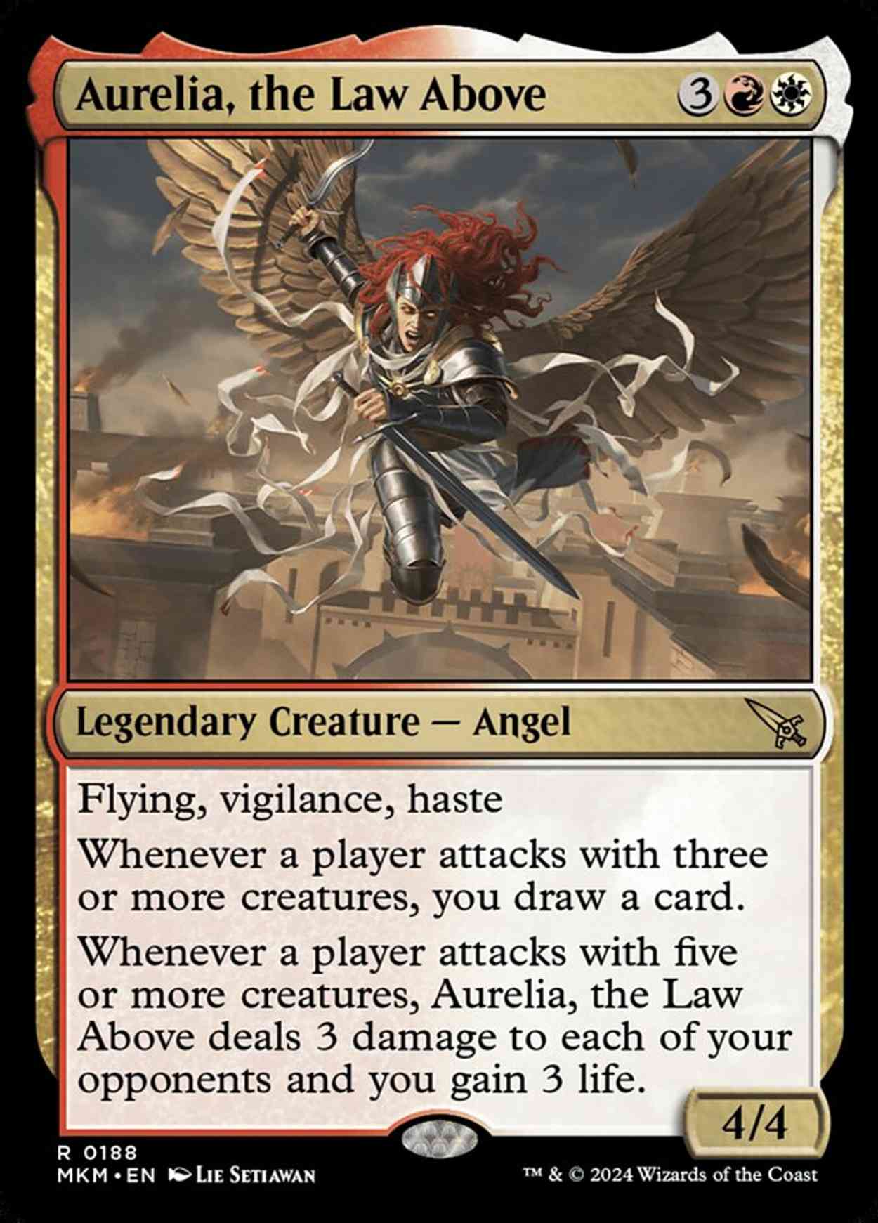 Aurelia, the Law Above magic card front