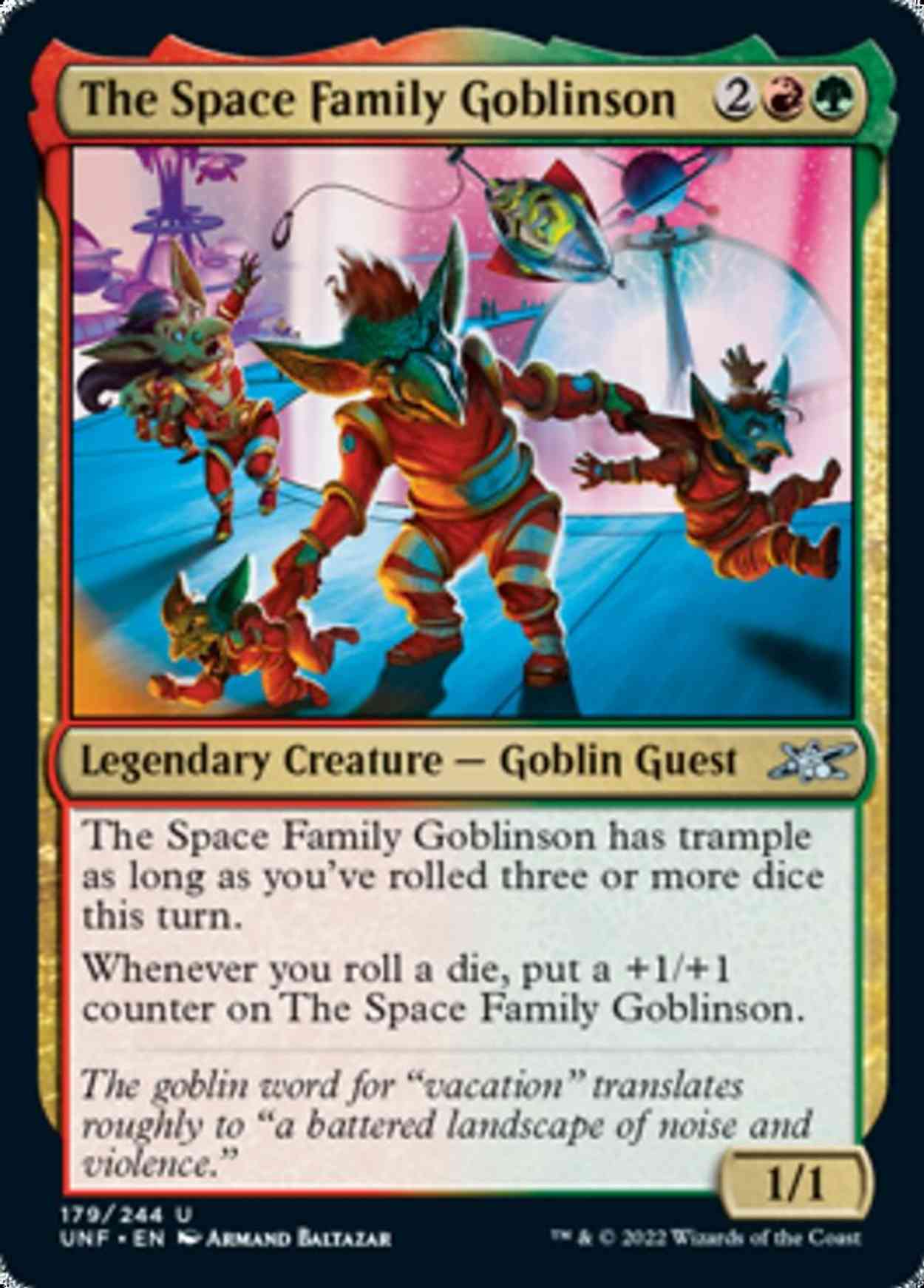 The Space Family Goblinson magic card front
