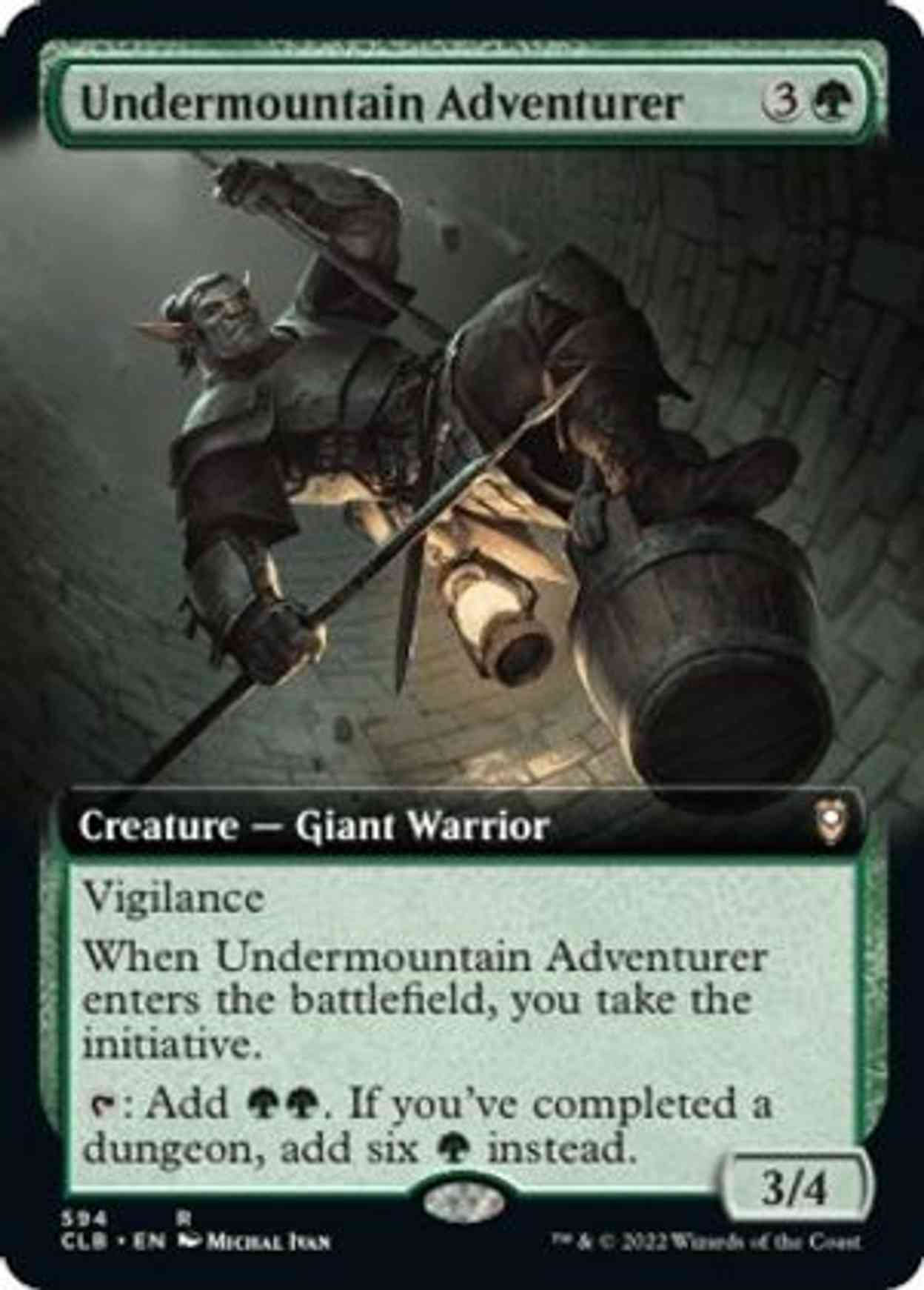 Undermountain Adventurer (Extended Art) magic card front
