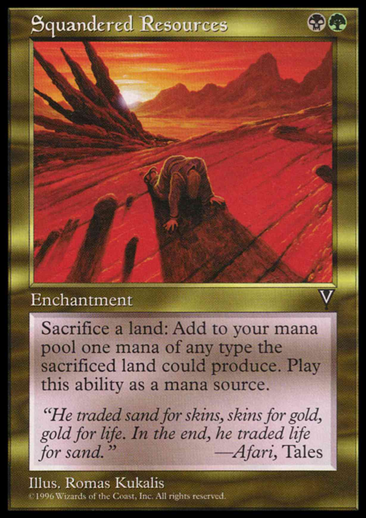 Squandered Resources magic card front