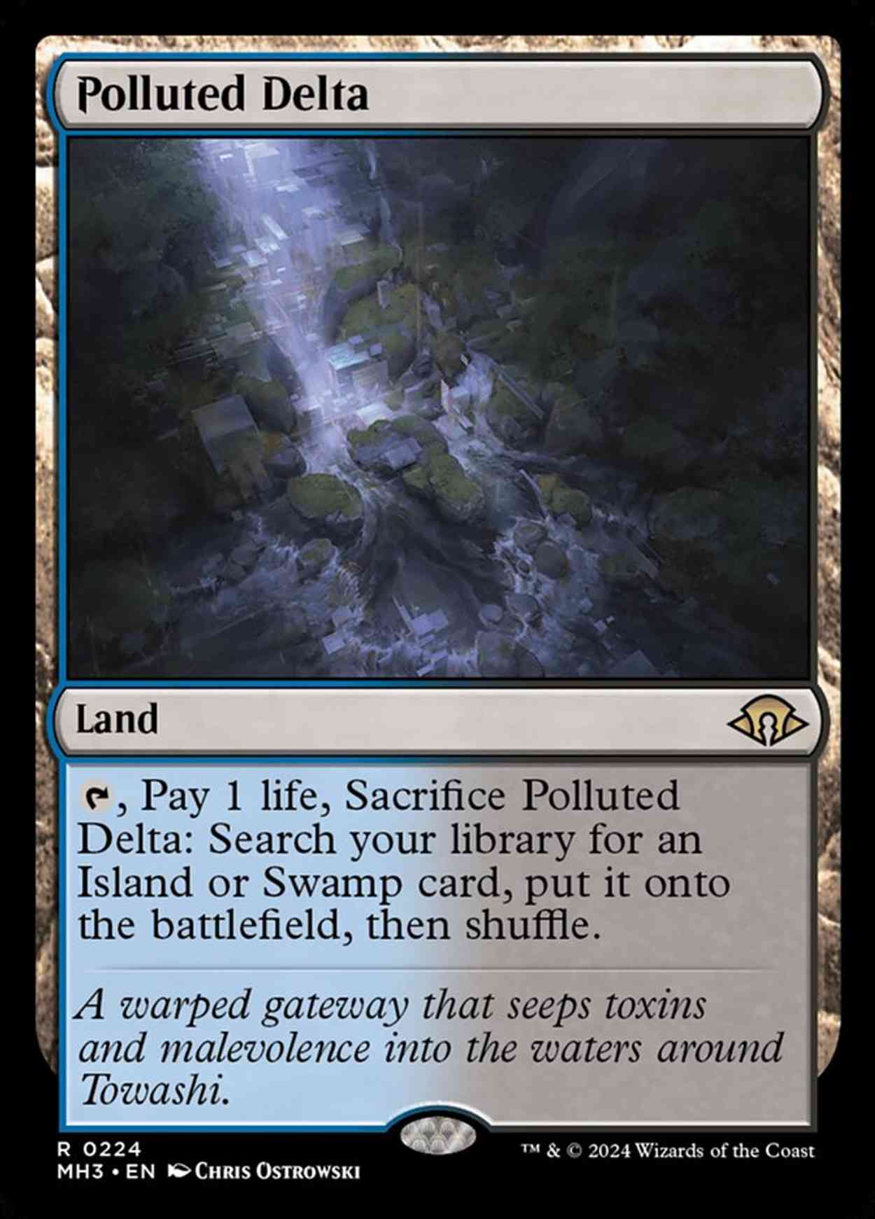 Polluted Delta magic card front