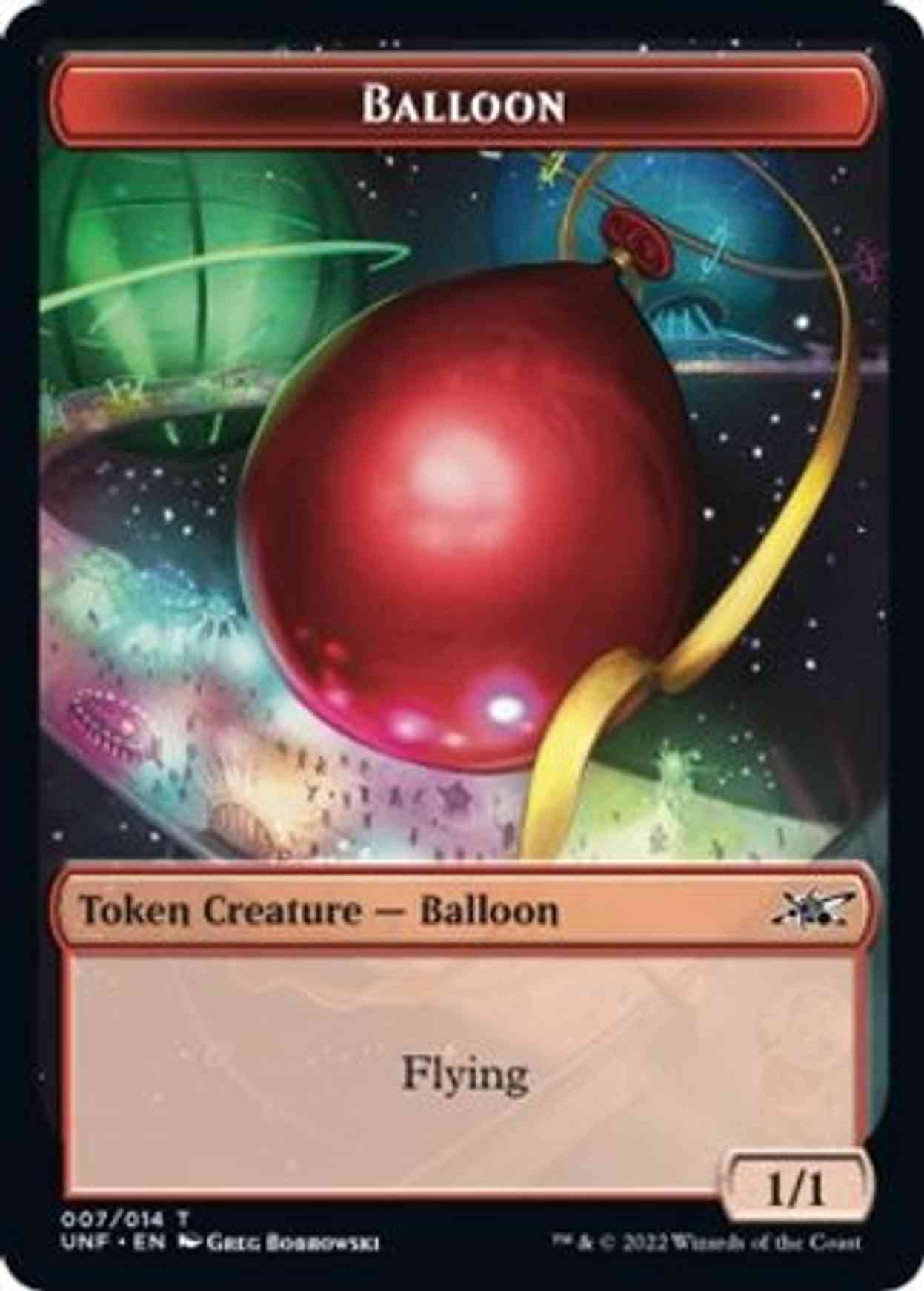 Balloon Token magic card front