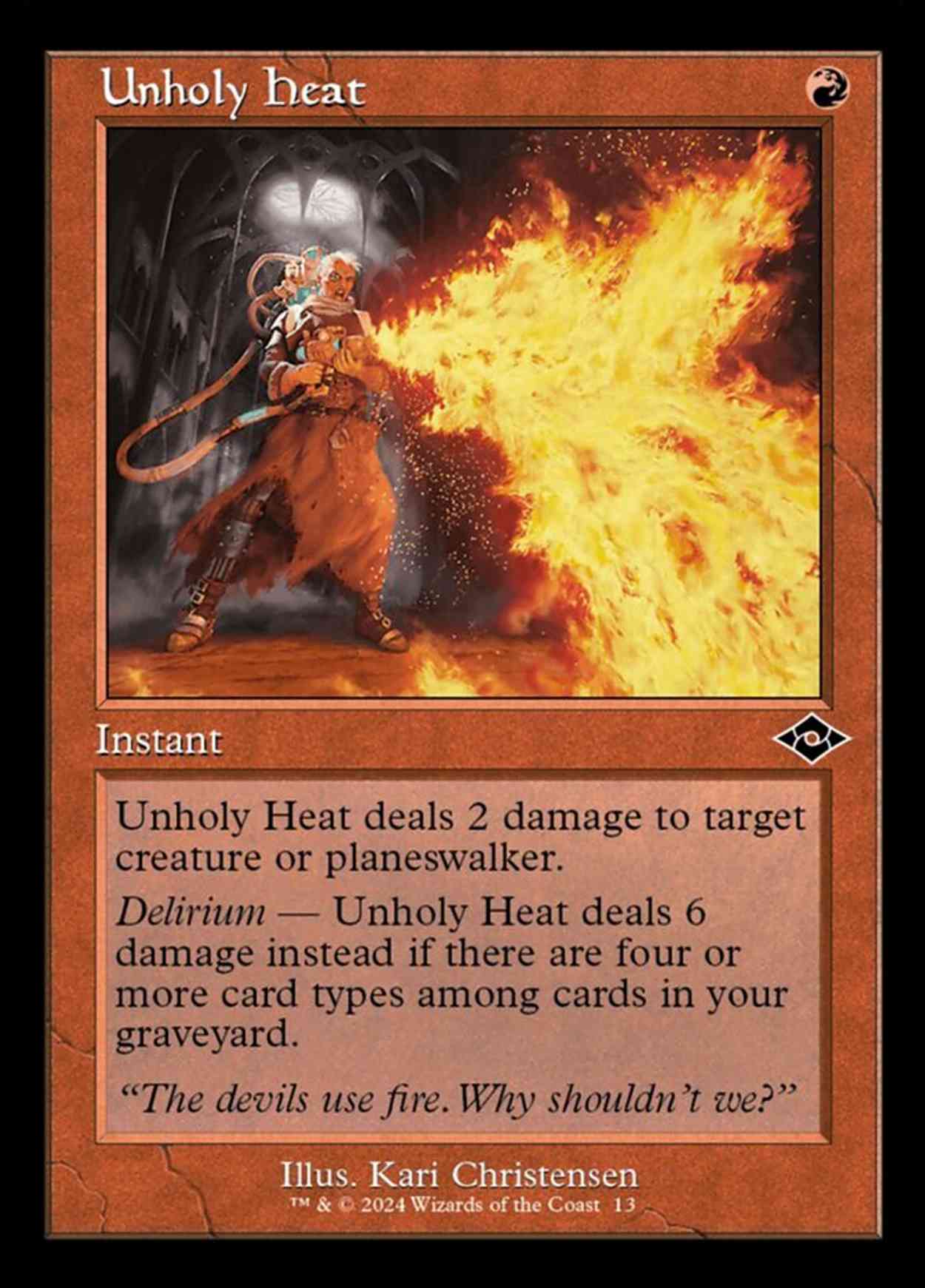 Unholy Heat (Retro Frame) magic card front