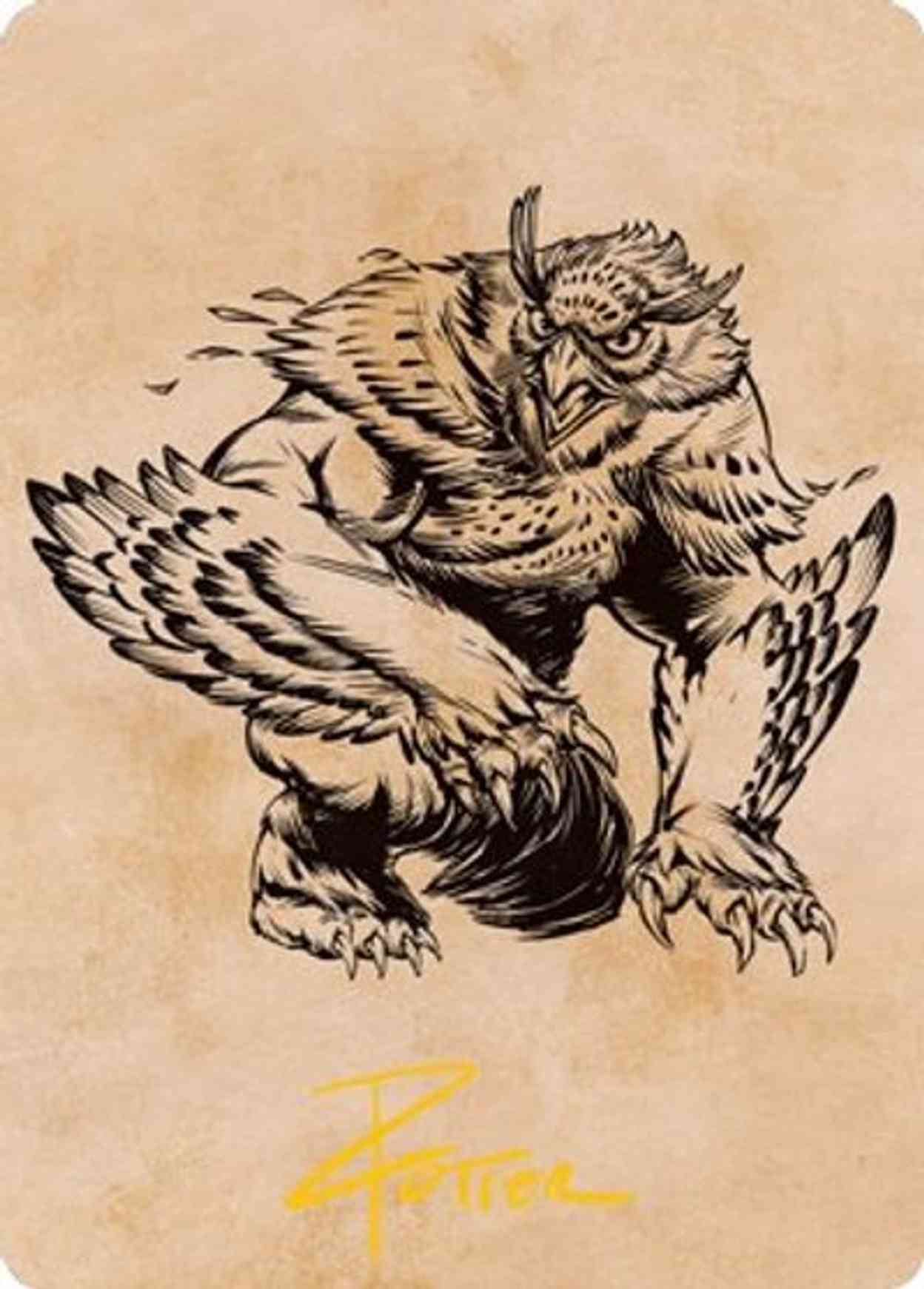 Owlbear (Showcase) Art Card (Gold-Stamped Signature) magic card front