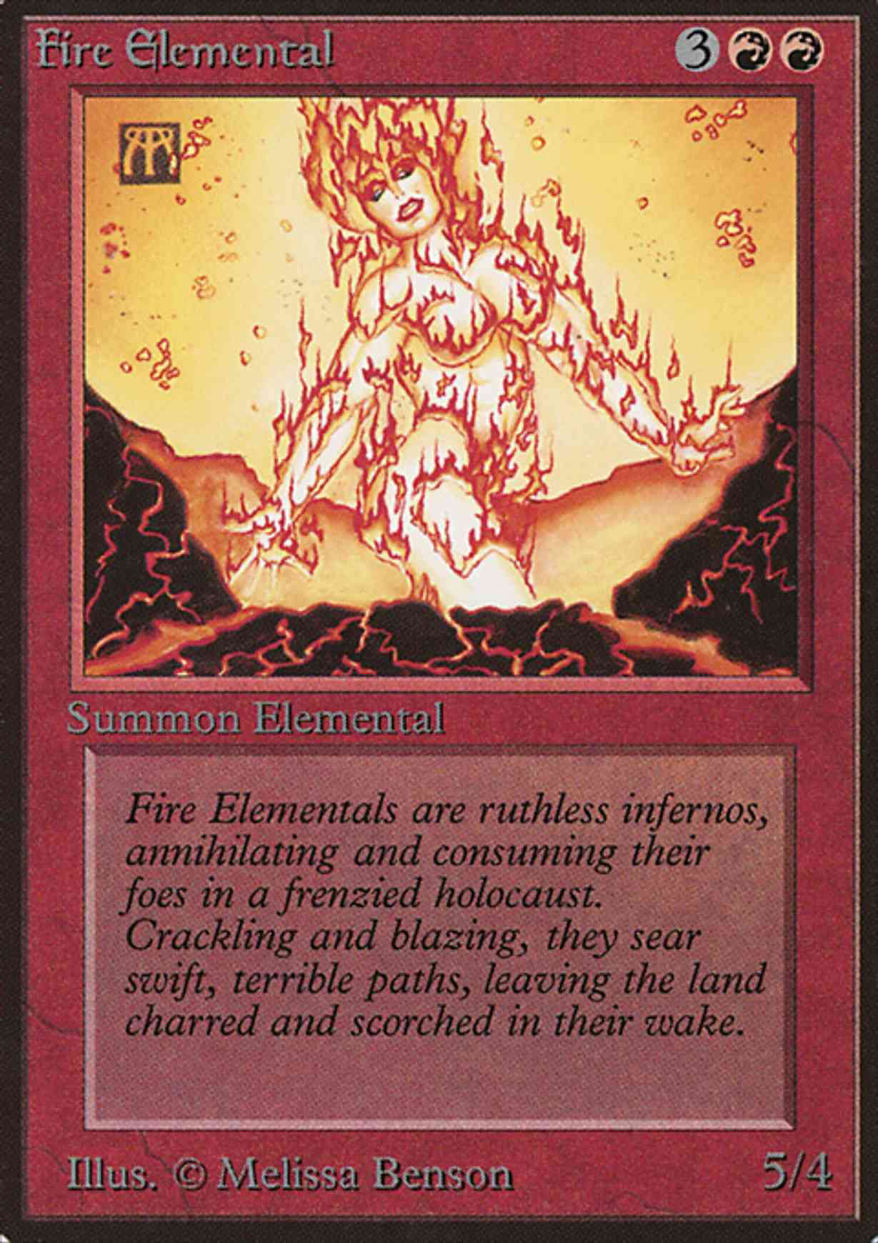 Fire Elemental magic card front