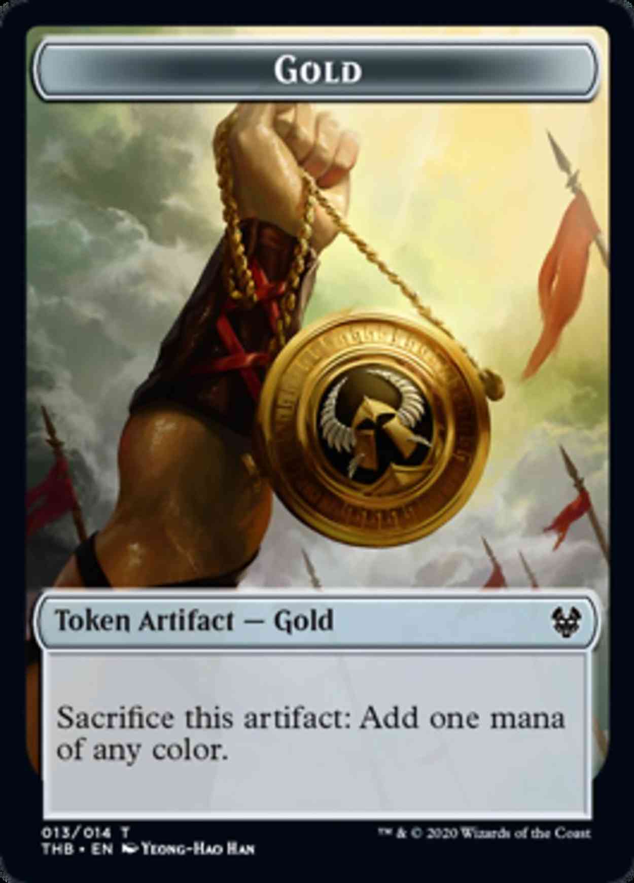 Gold Token magic card front