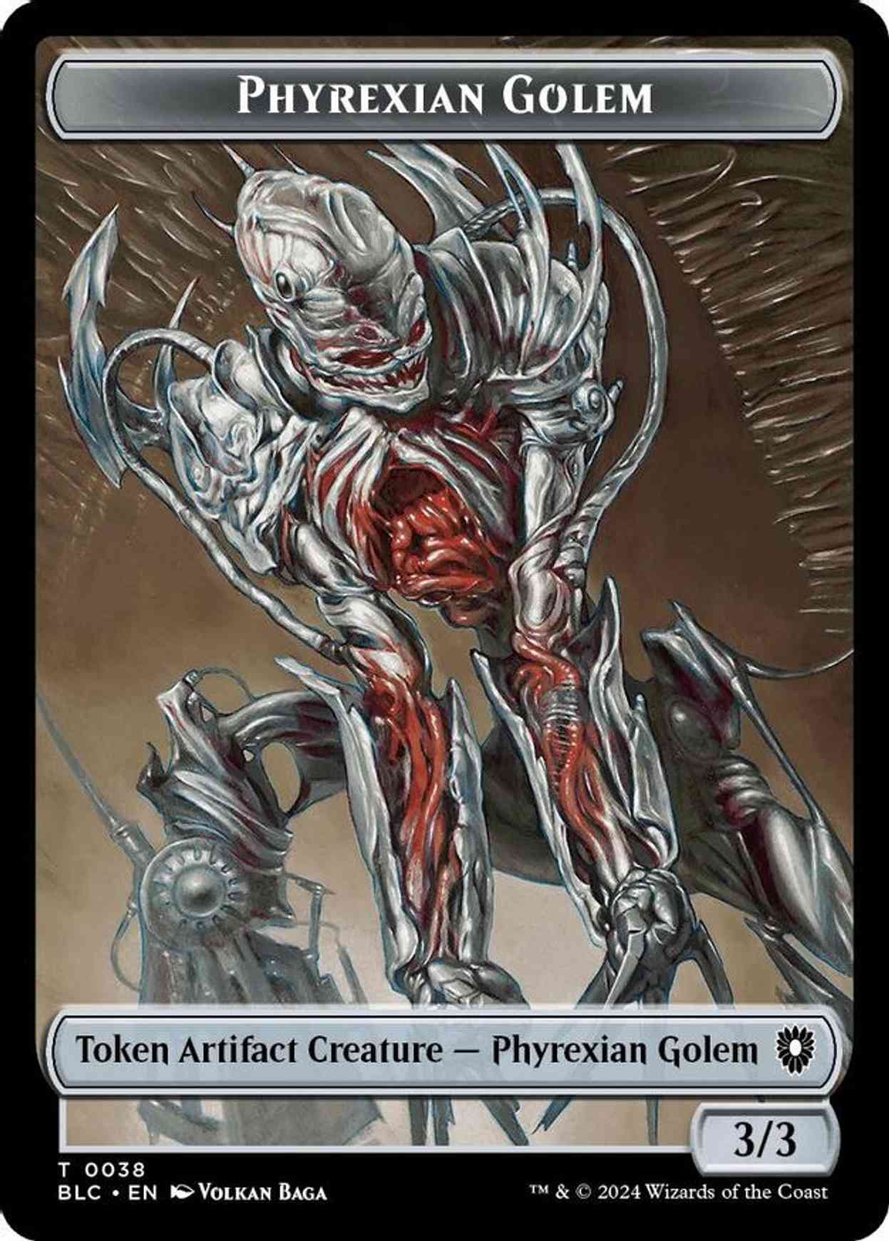 Phyrexian Golem // Faerie Double-Sided Token magic card front