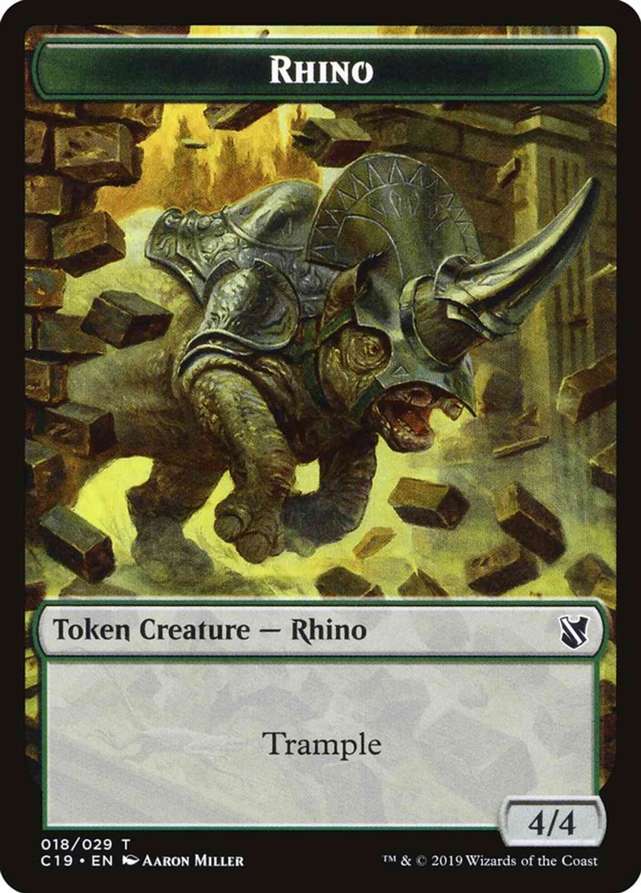 Rhino // Egg Double-sided Token magic card front
