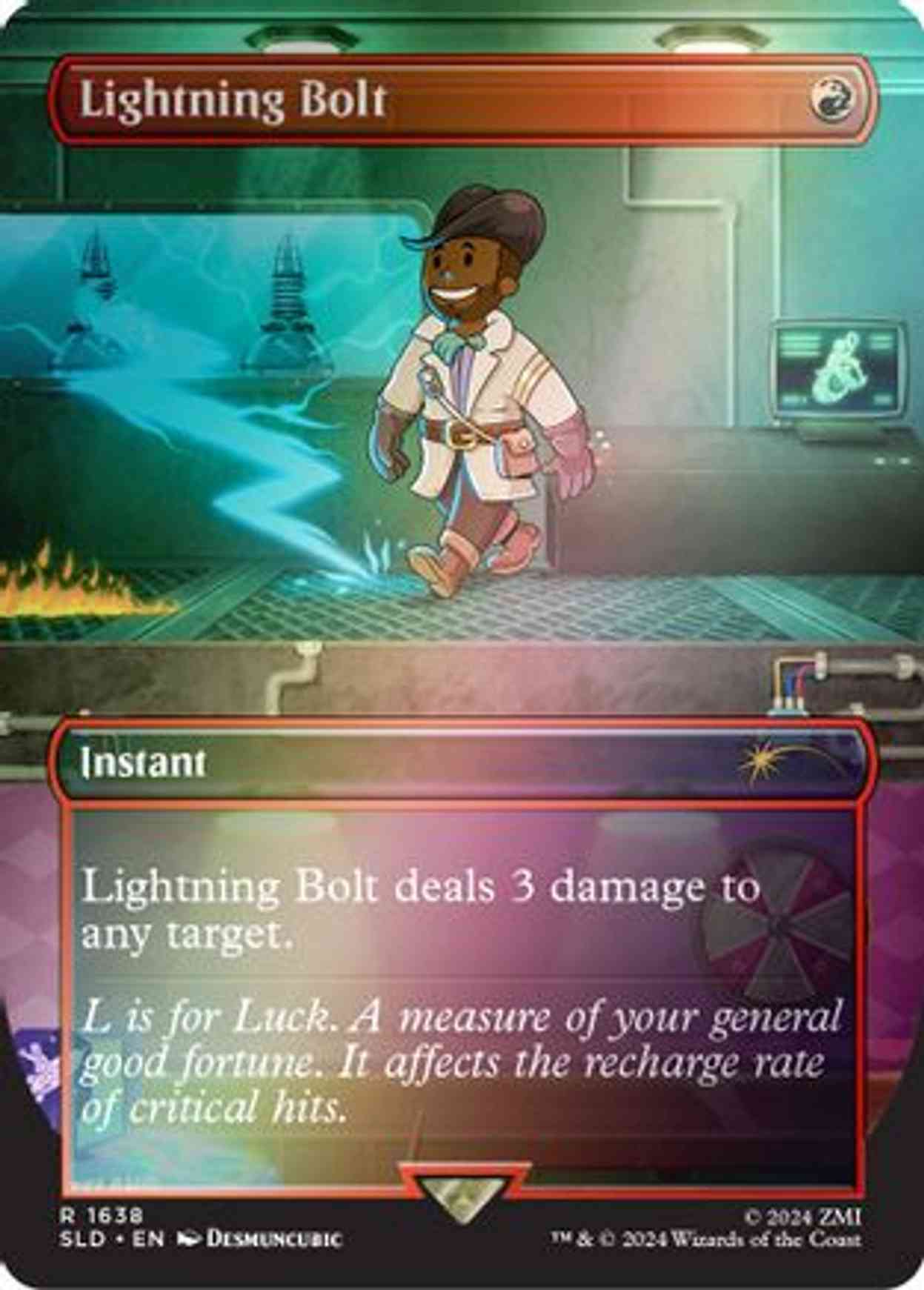 Lightning Bolt (1638) (Rainbow Foil) magic card front