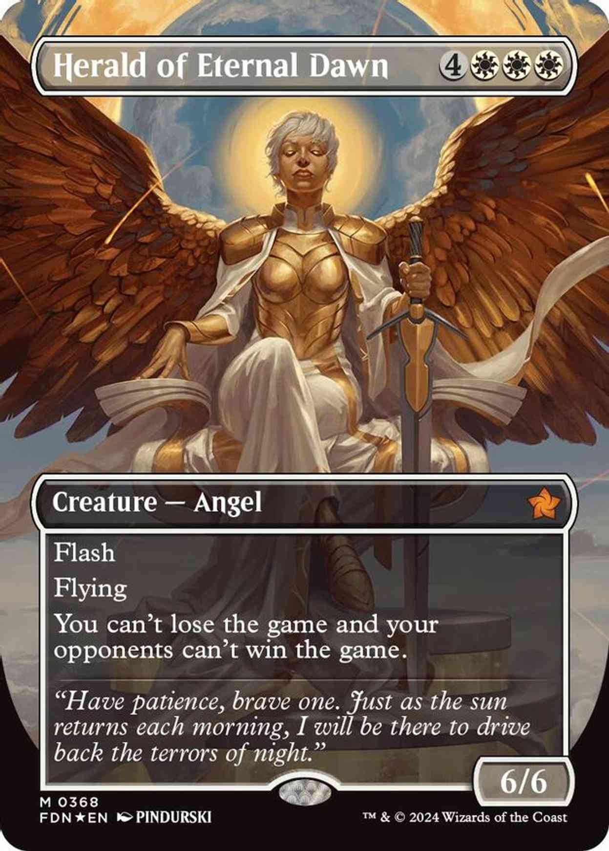 Herald of Eternal Dawn (Borderless) (Mana Foil) magic card front