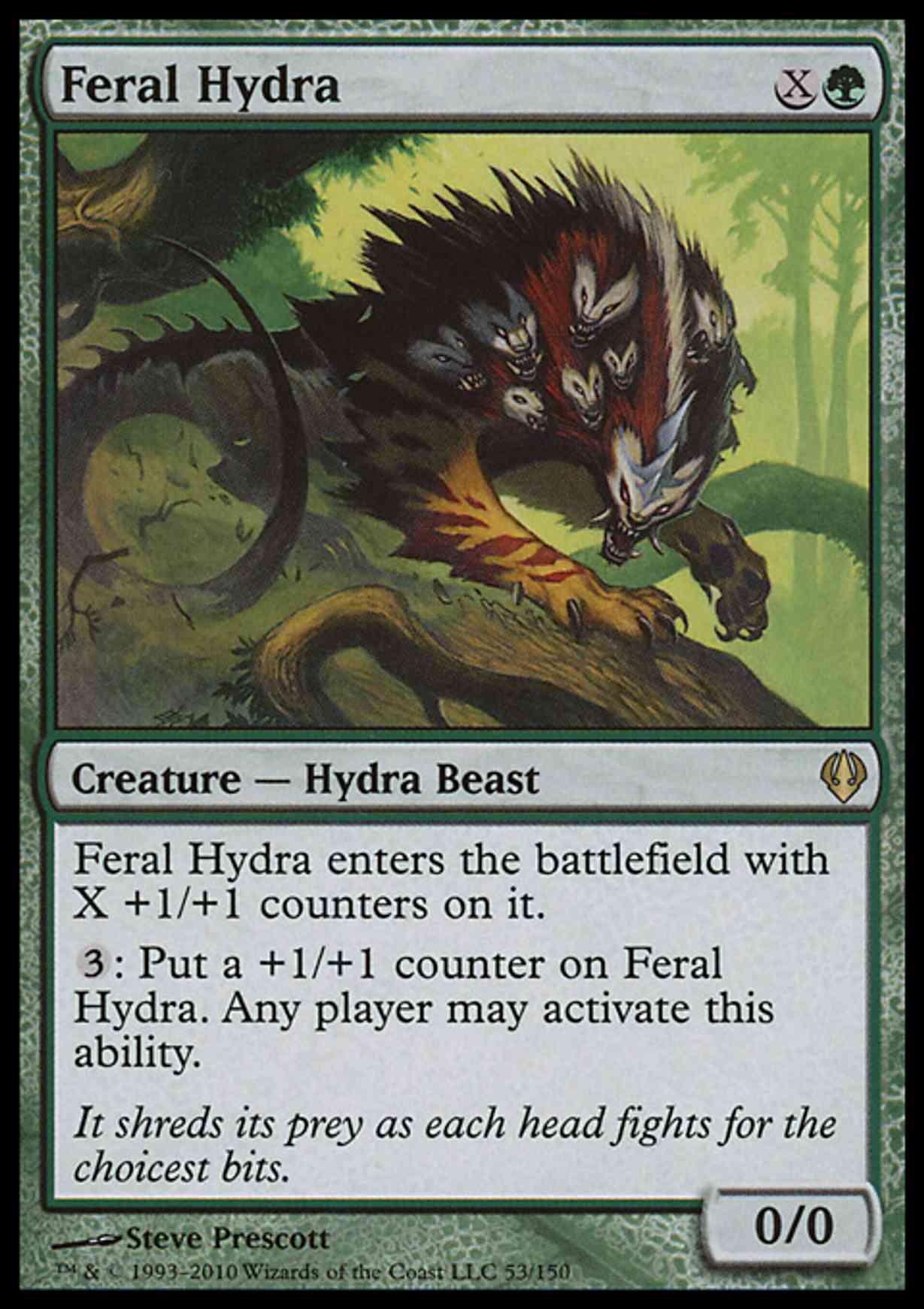 Feral Hydra magic card front