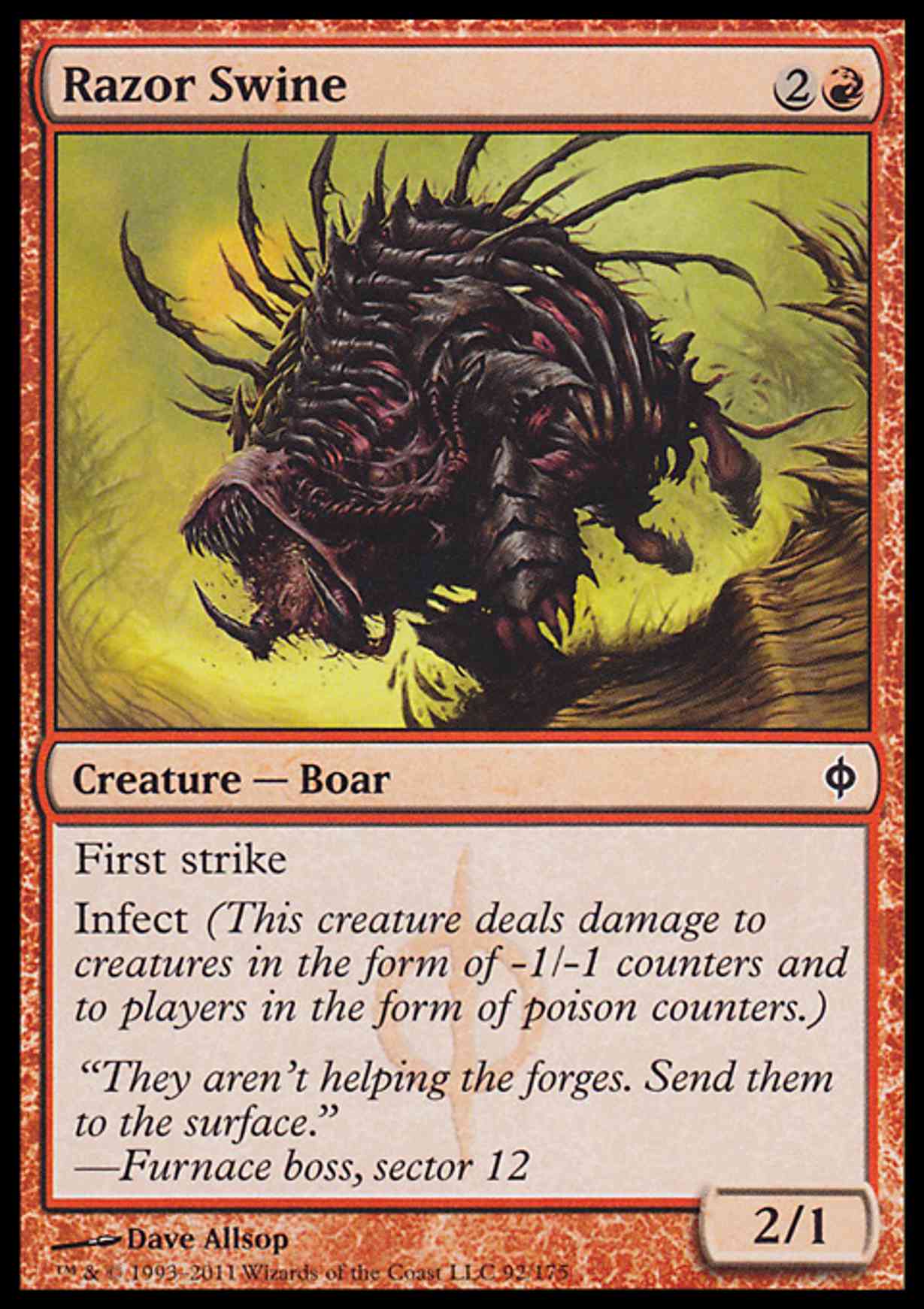Razor Swine magic card front