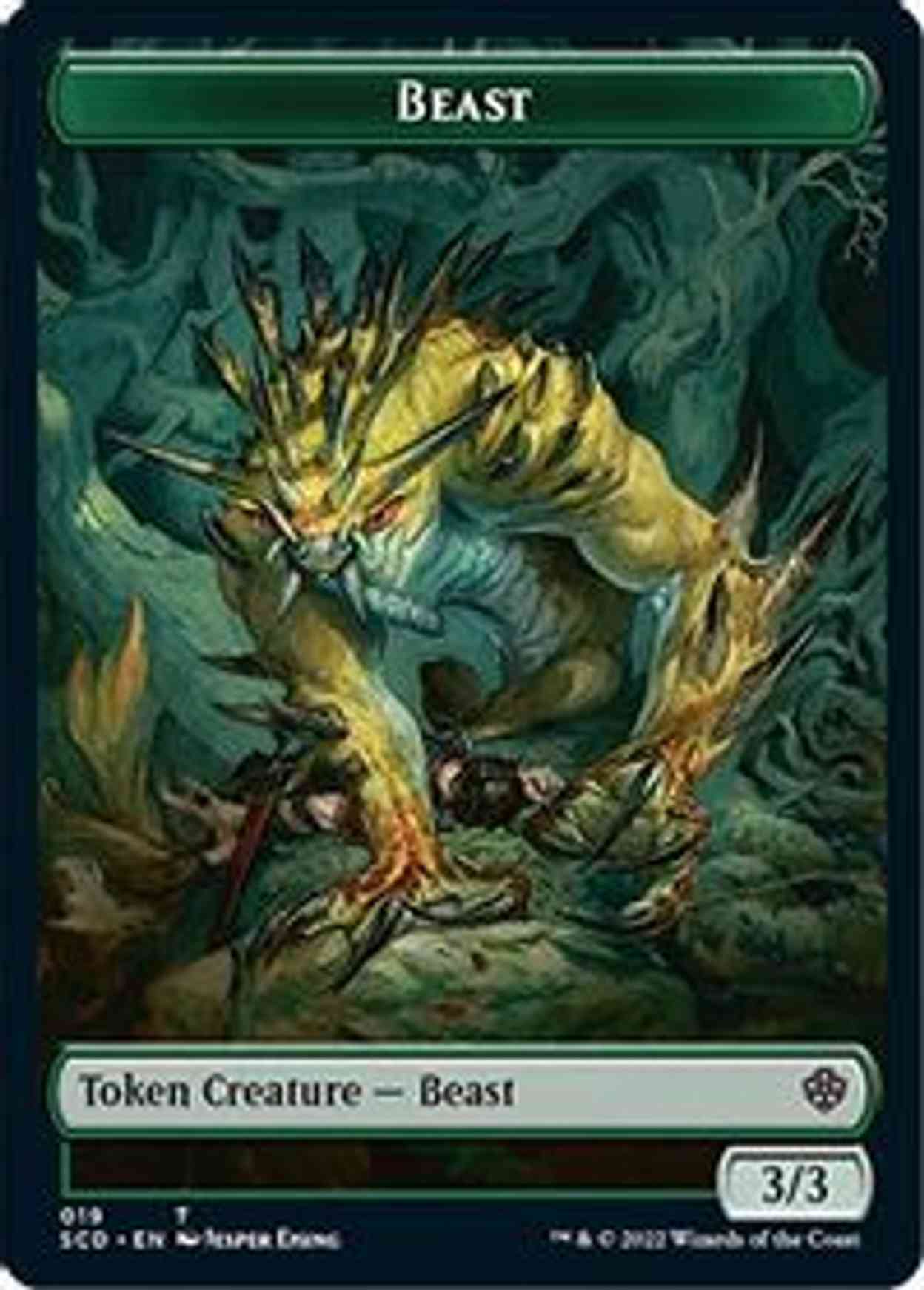 Beast Double-sided Token magic card front